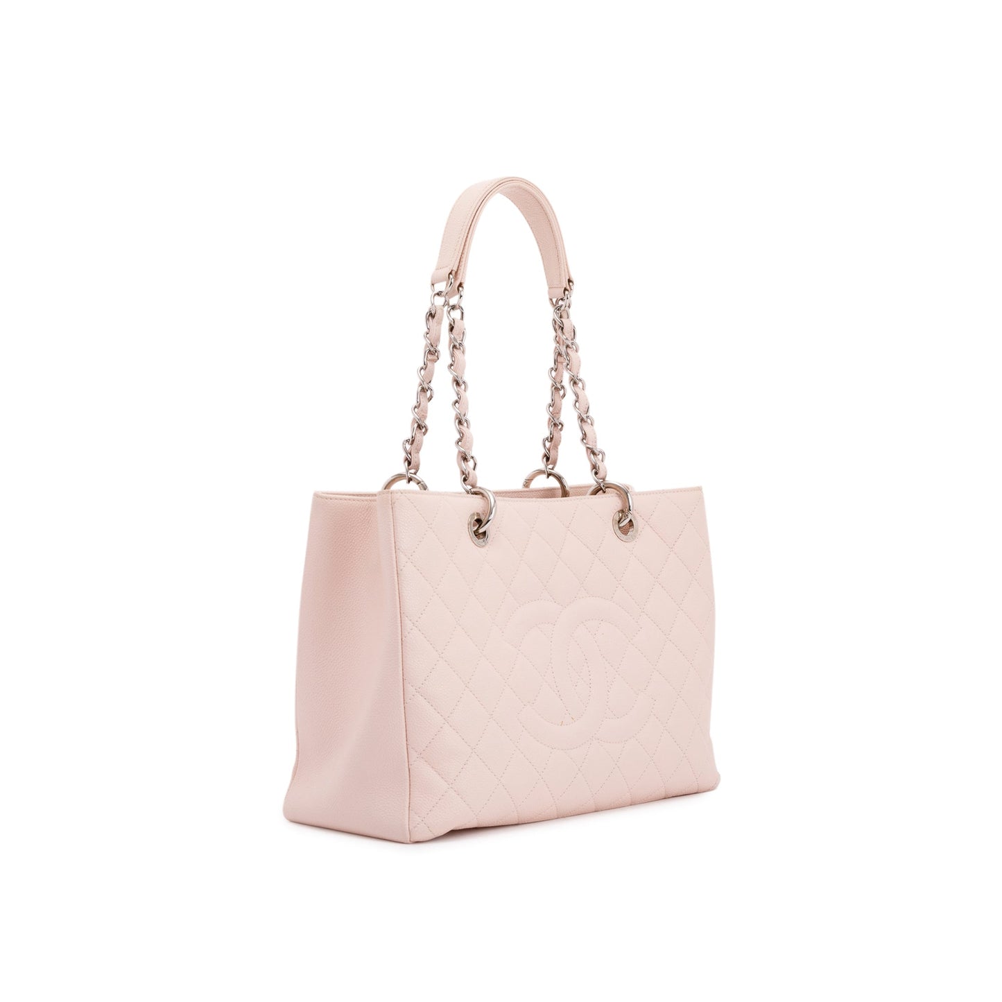 Chanel Caviar Grand Shopping GST Leather Pink Travel Bag