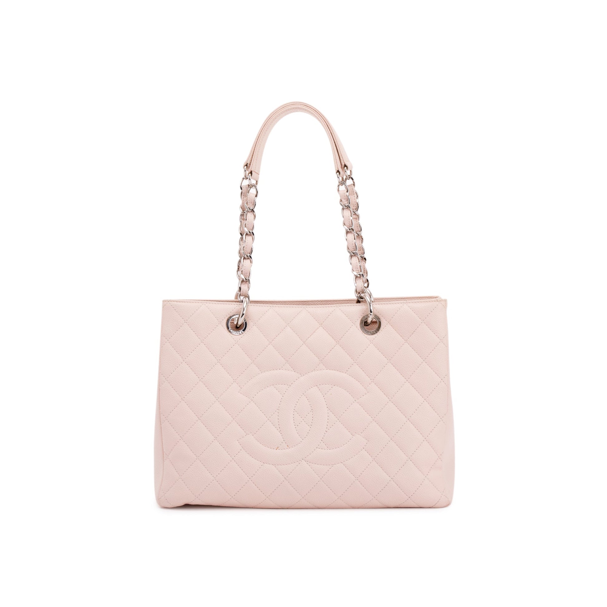Chanel Caviar Grand Shopping GST Leather Pink Travel Bag