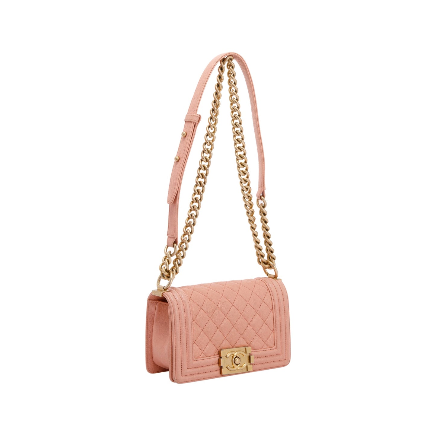 Chanel Caviar Boy Pink Travel Bag