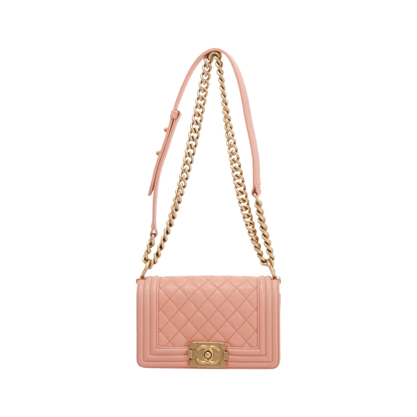 Chanel Caviar Boy Pink Travel Bag
