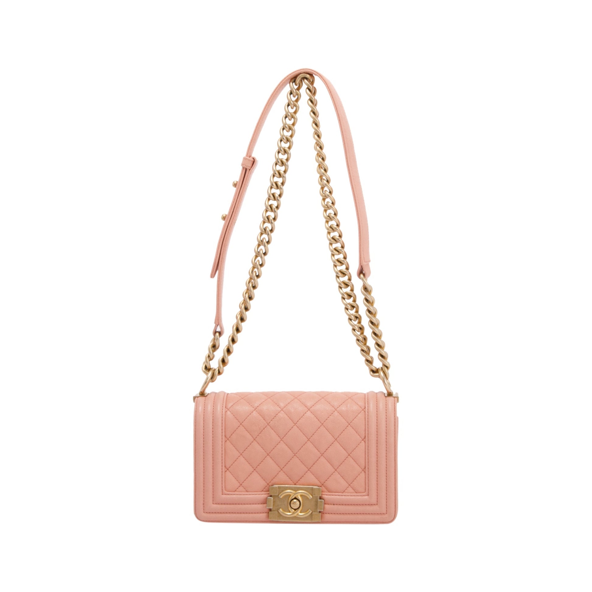 Chanel Caviar Boy Pink Travel Bag