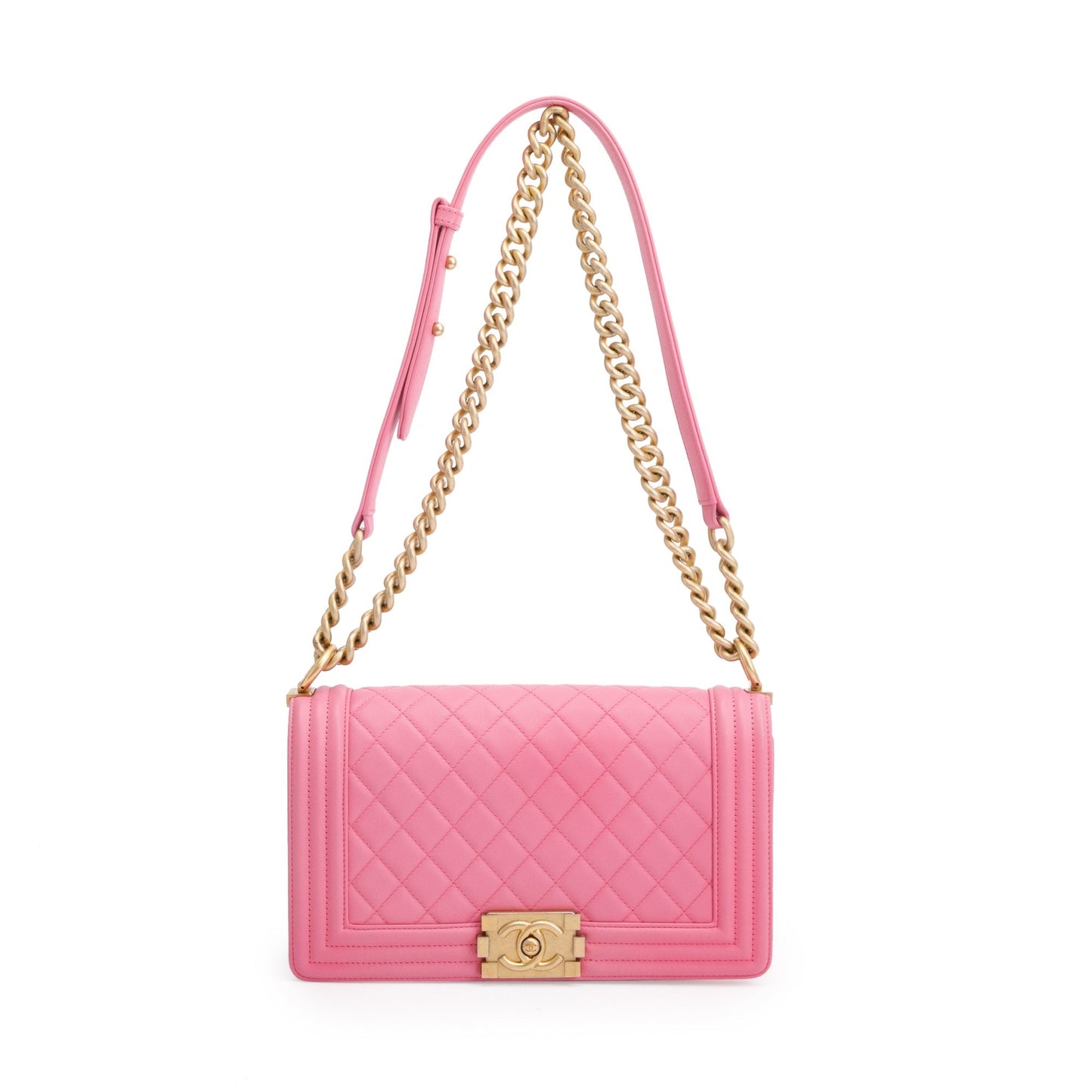 Chanel Boy Lambskin Pink Travel Bag