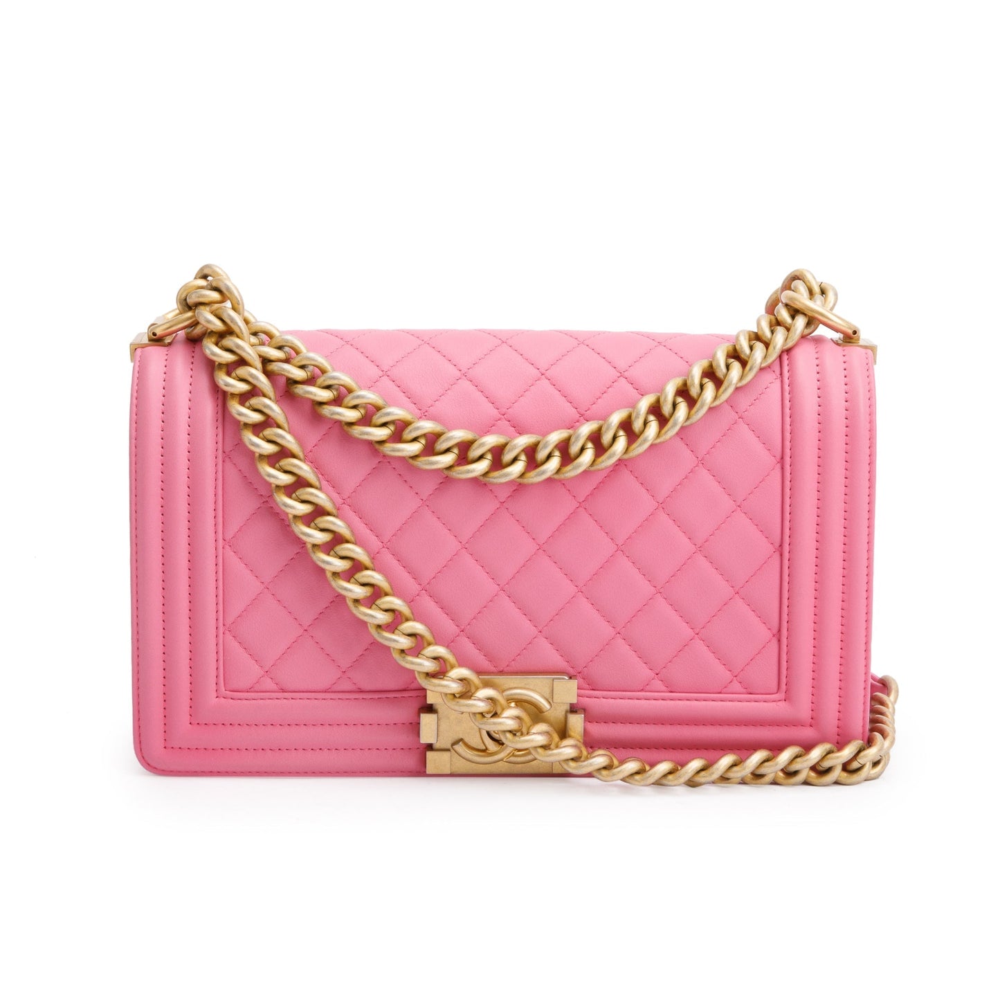 Chanel Boy Lambskin Pink Travel Bag