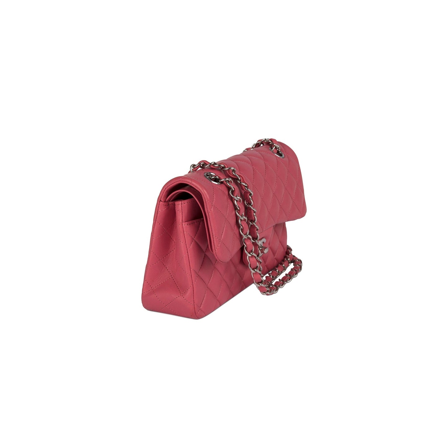Chanel Classic Double Flap Lambskin Pink Travel Bag