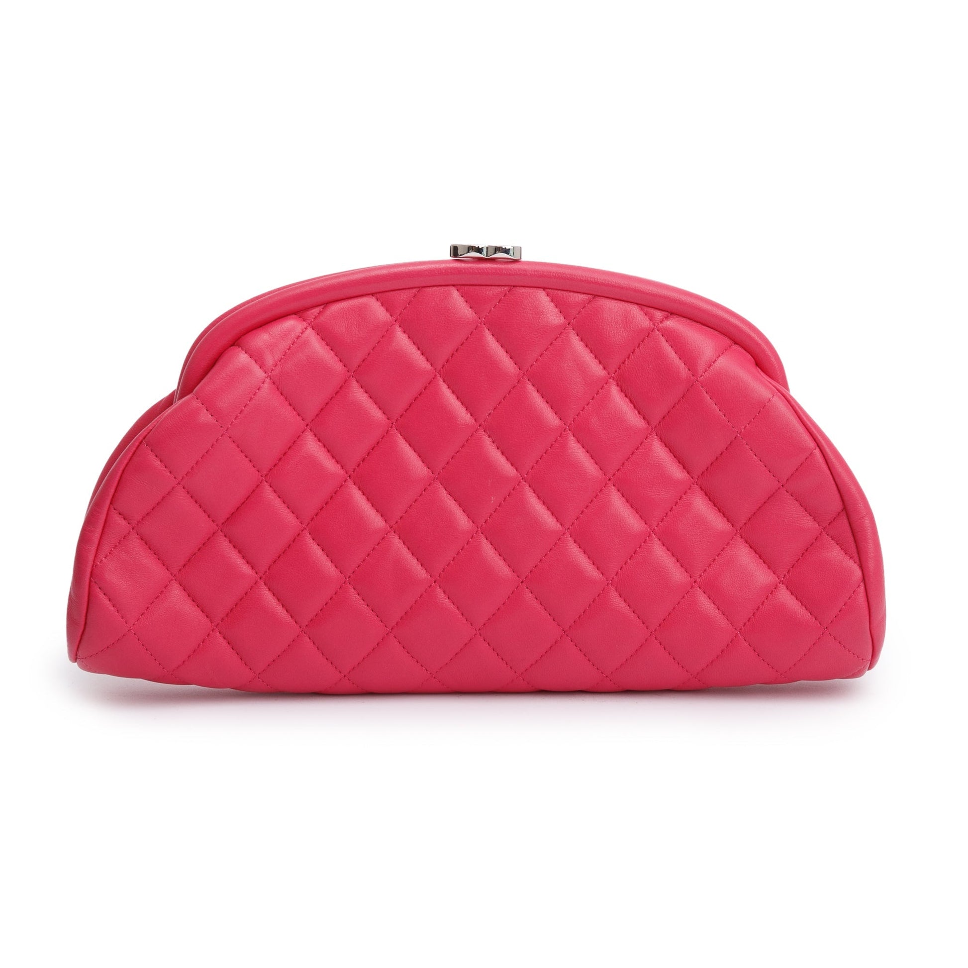 Chanel Quilted Timeless Frame Leather Lambskin Pink Travel Bag