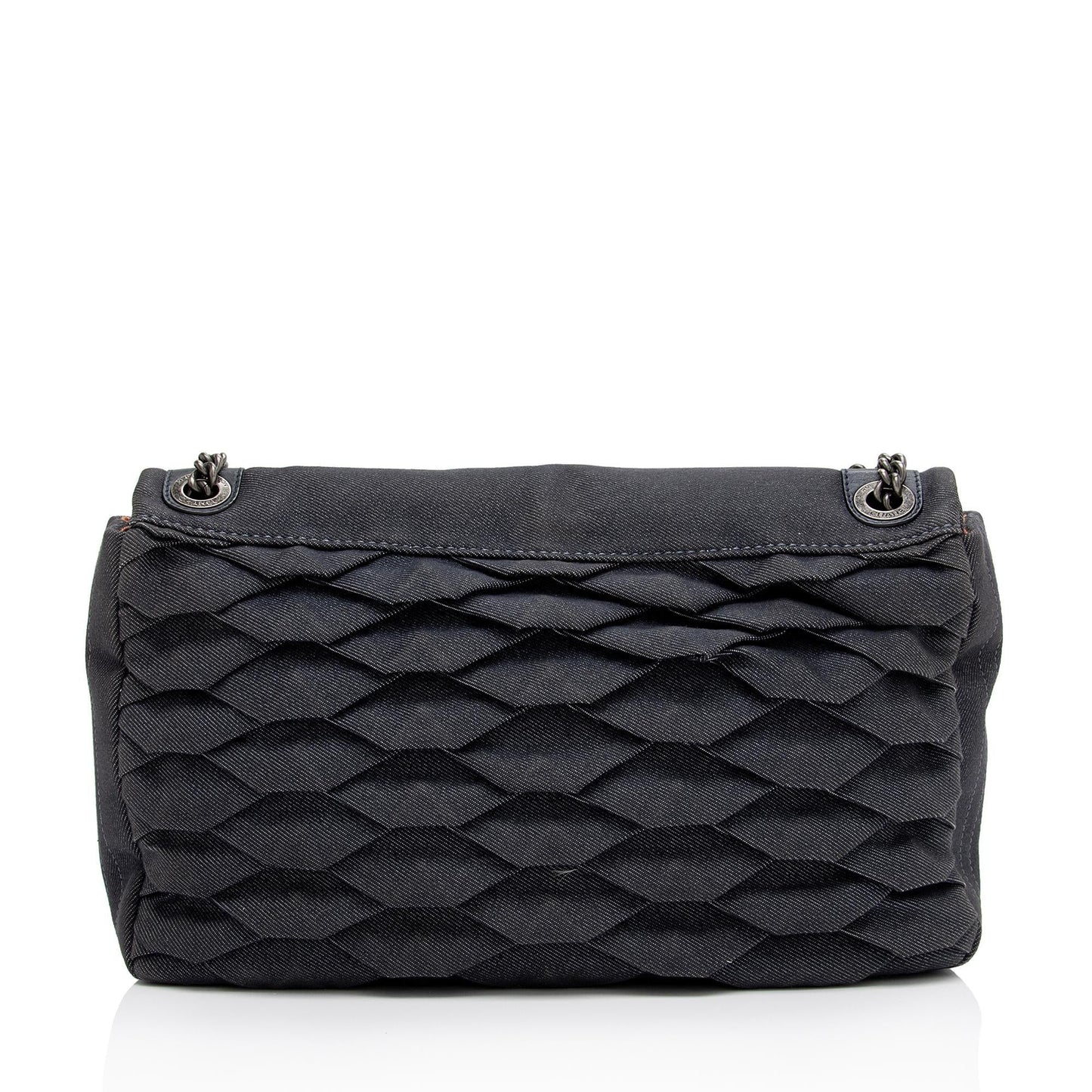 Chanel Pleated Denim Turtle Flap SHF-2bTG49 Shoulder Bag