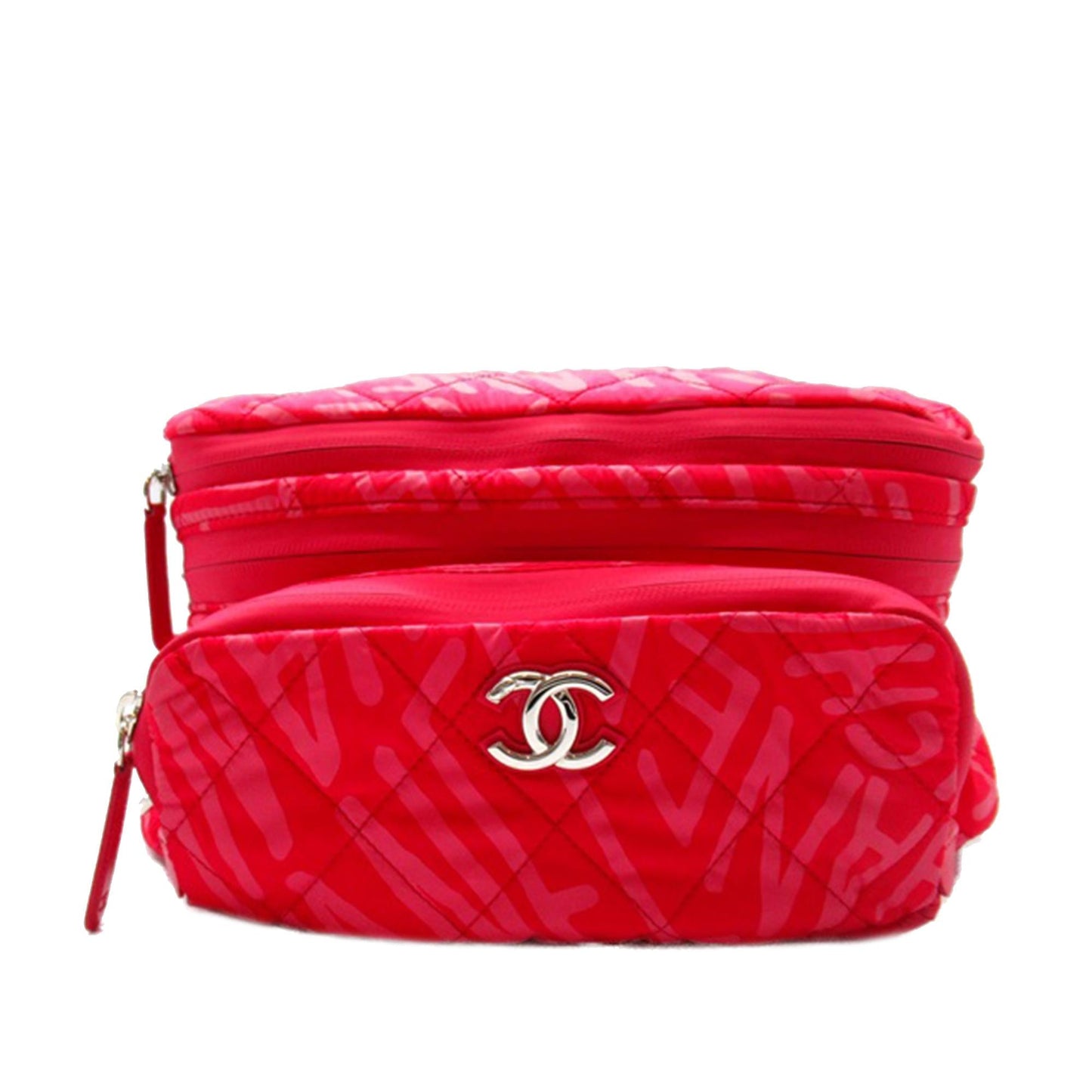 Chanel Printed Nylon Coco Neige Convertible Backpack Shg Jolz7R