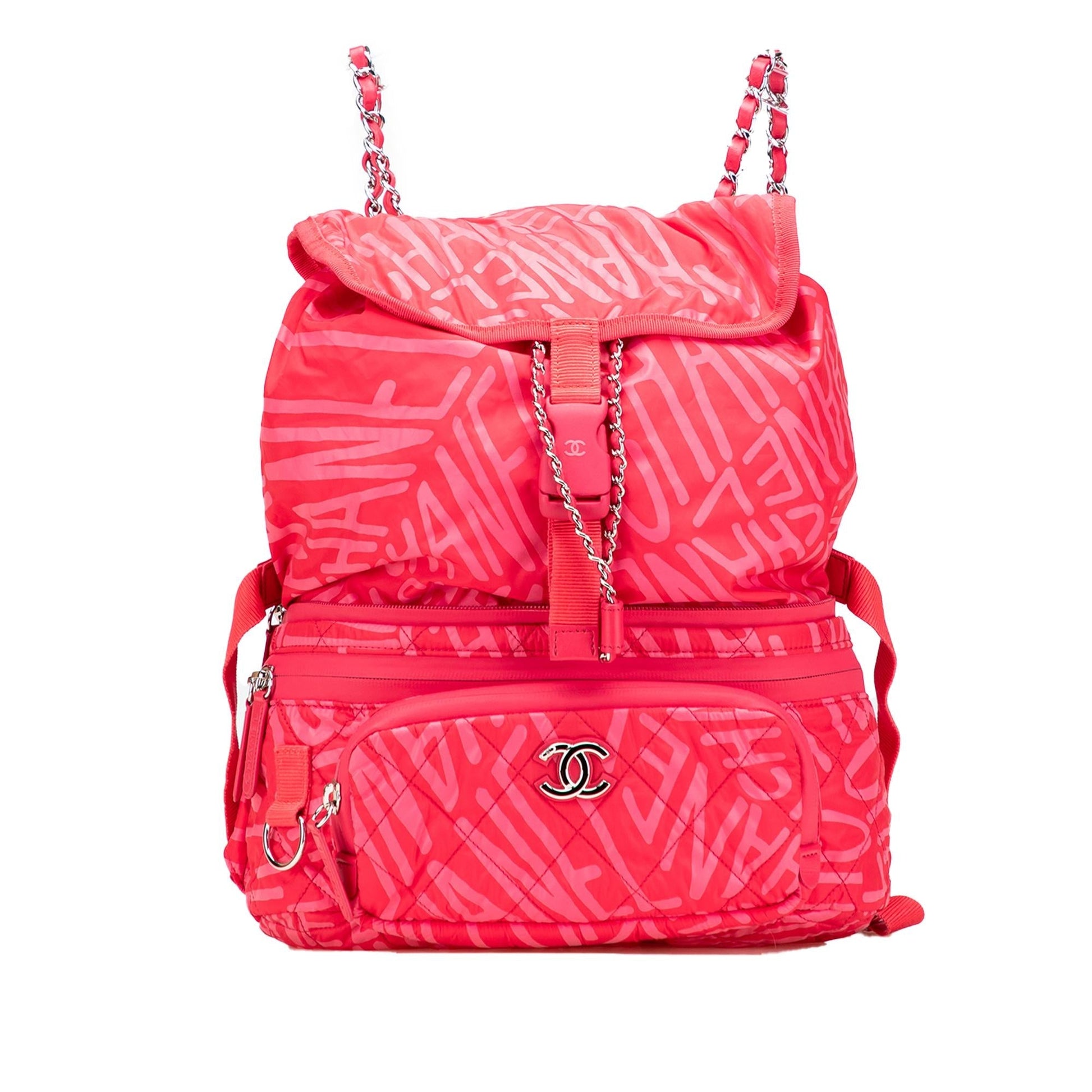 Chanel Printed Nylon Coco Neige Convertible Backpack Backpack 4