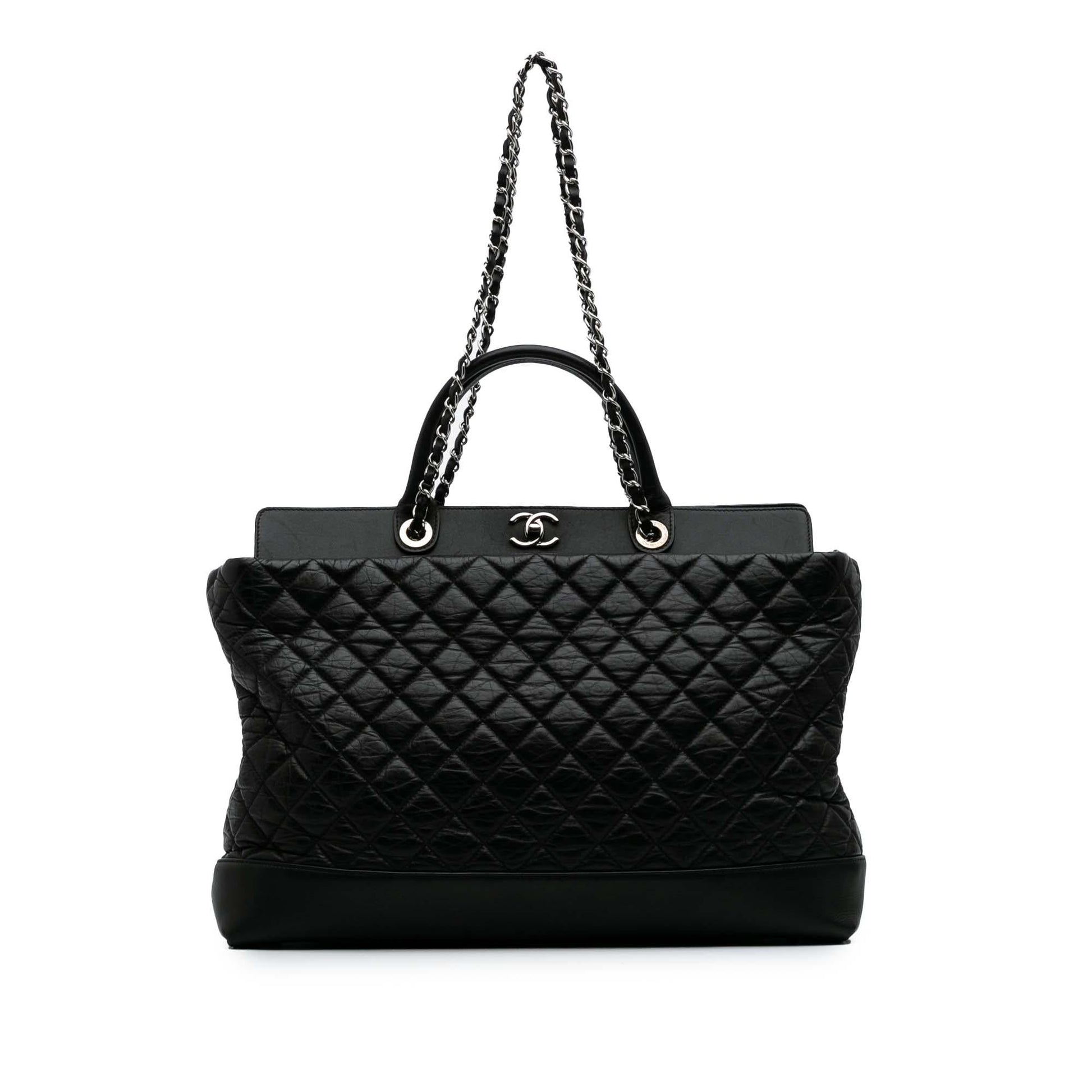 Chanel Quilted Aged Calfskin Be CC Shopper Tote Bag Tote 1