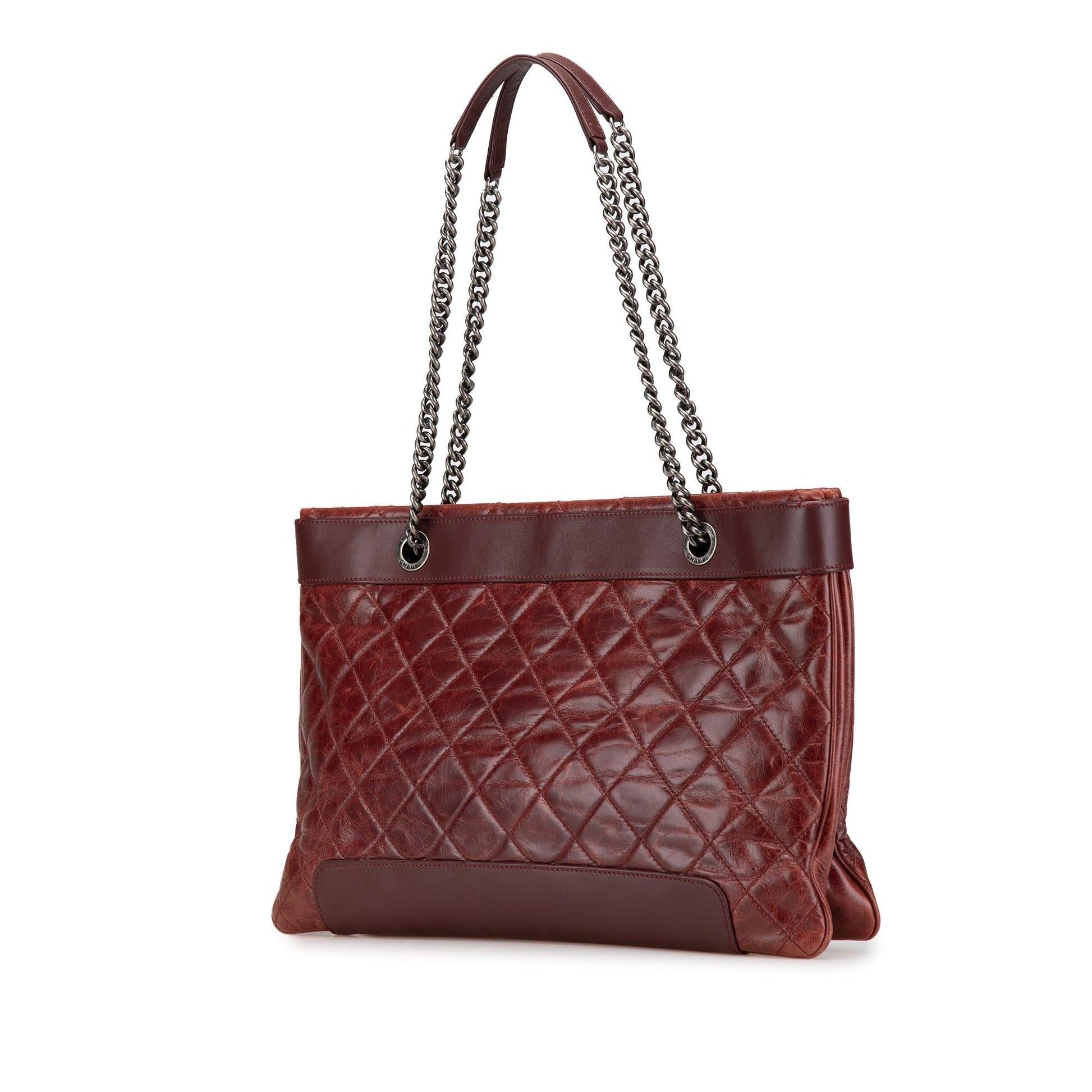 Chanel Quilted Aged Calfskin East West Tote Bag Tote 1