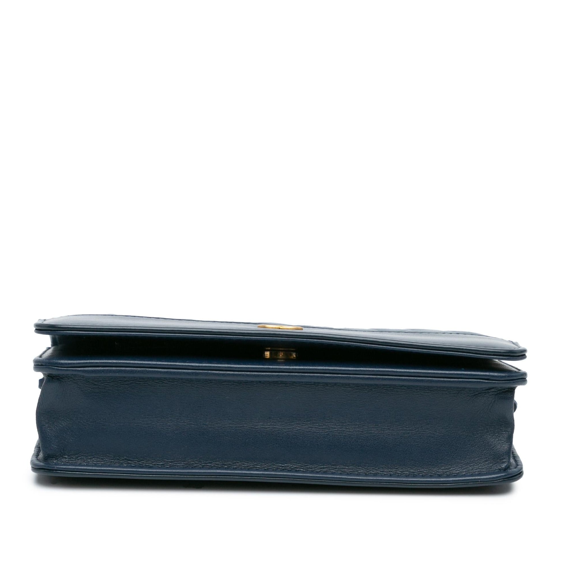 Chanel Quilted Aged Calfskin Gabrielle On Wallet Case