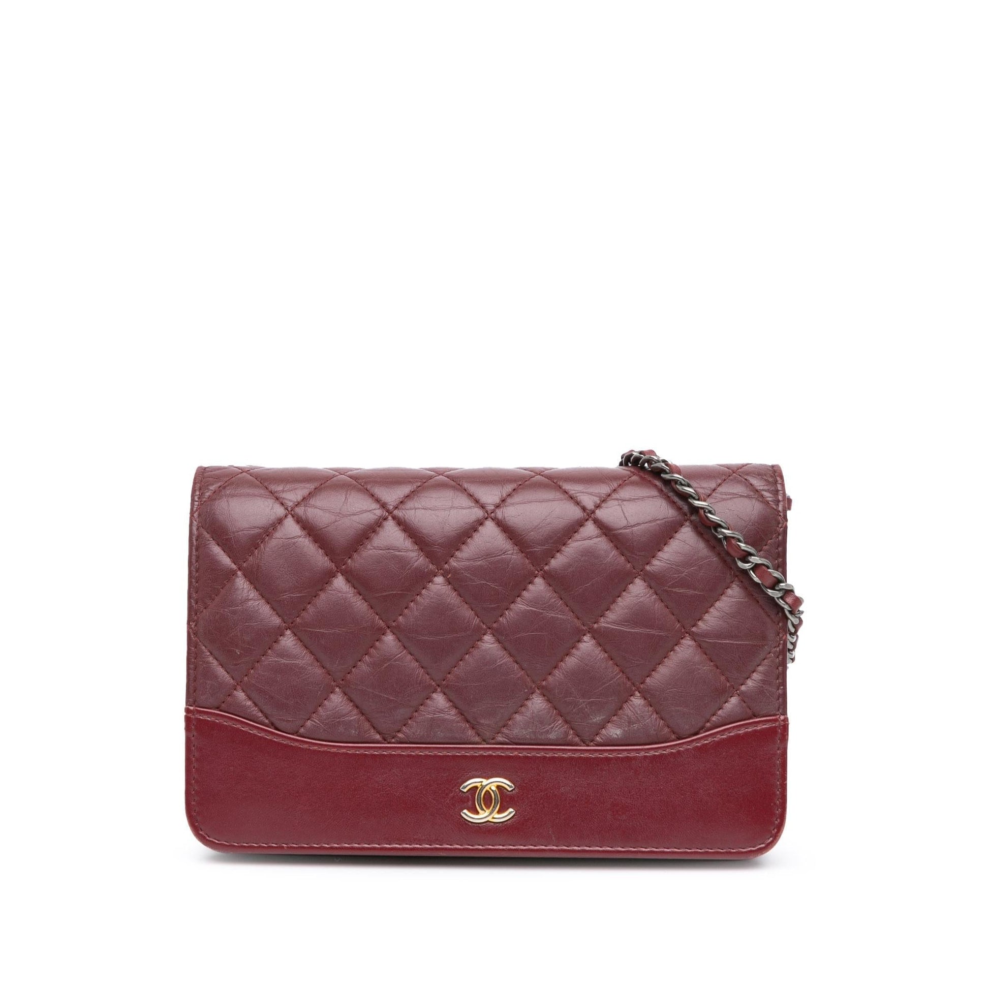 Chanel Quilted Aged Calfskin Gabrielle on Wallet Case Chain 1