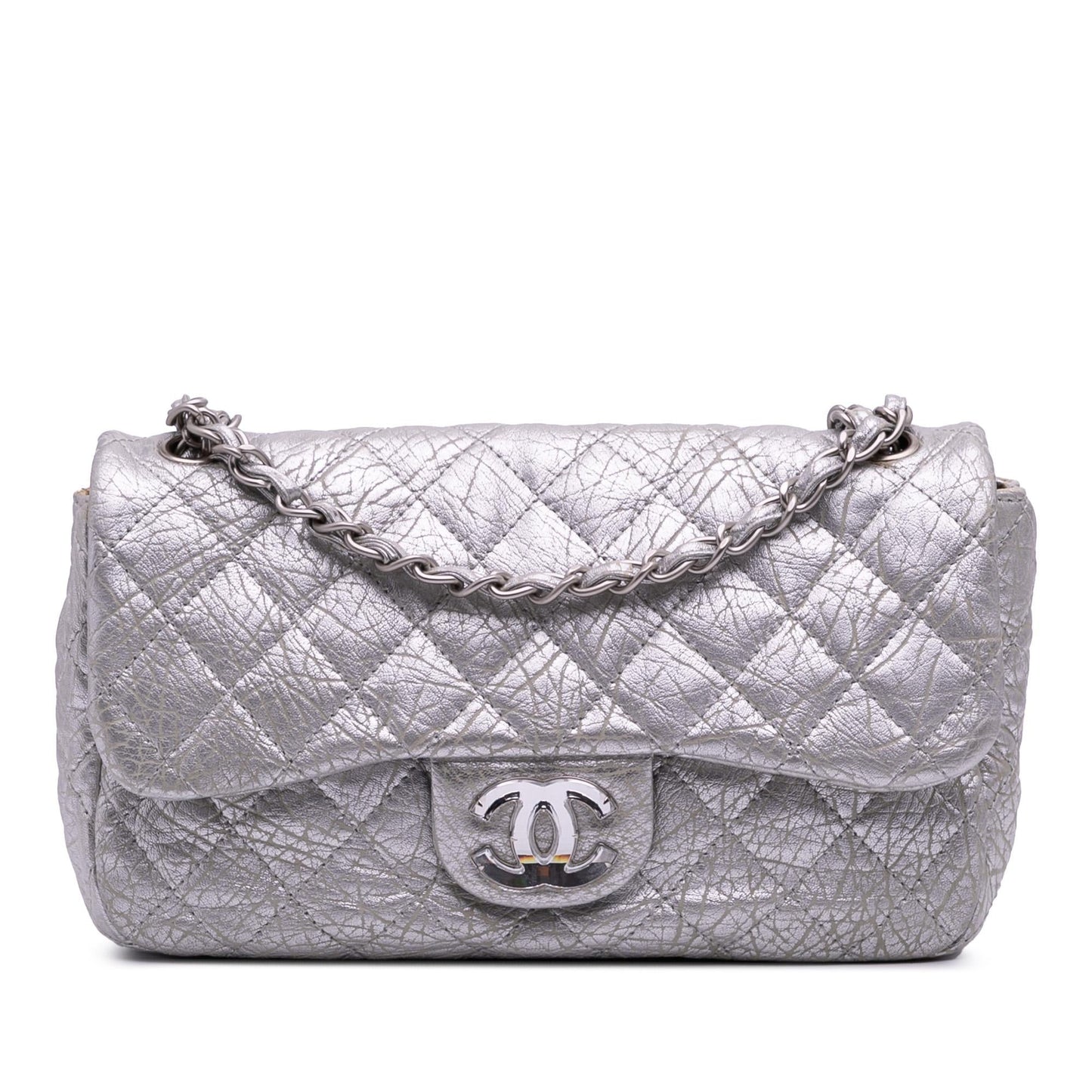 Chanel Quilted Aged Calfskin On Rocks Flap Handbag