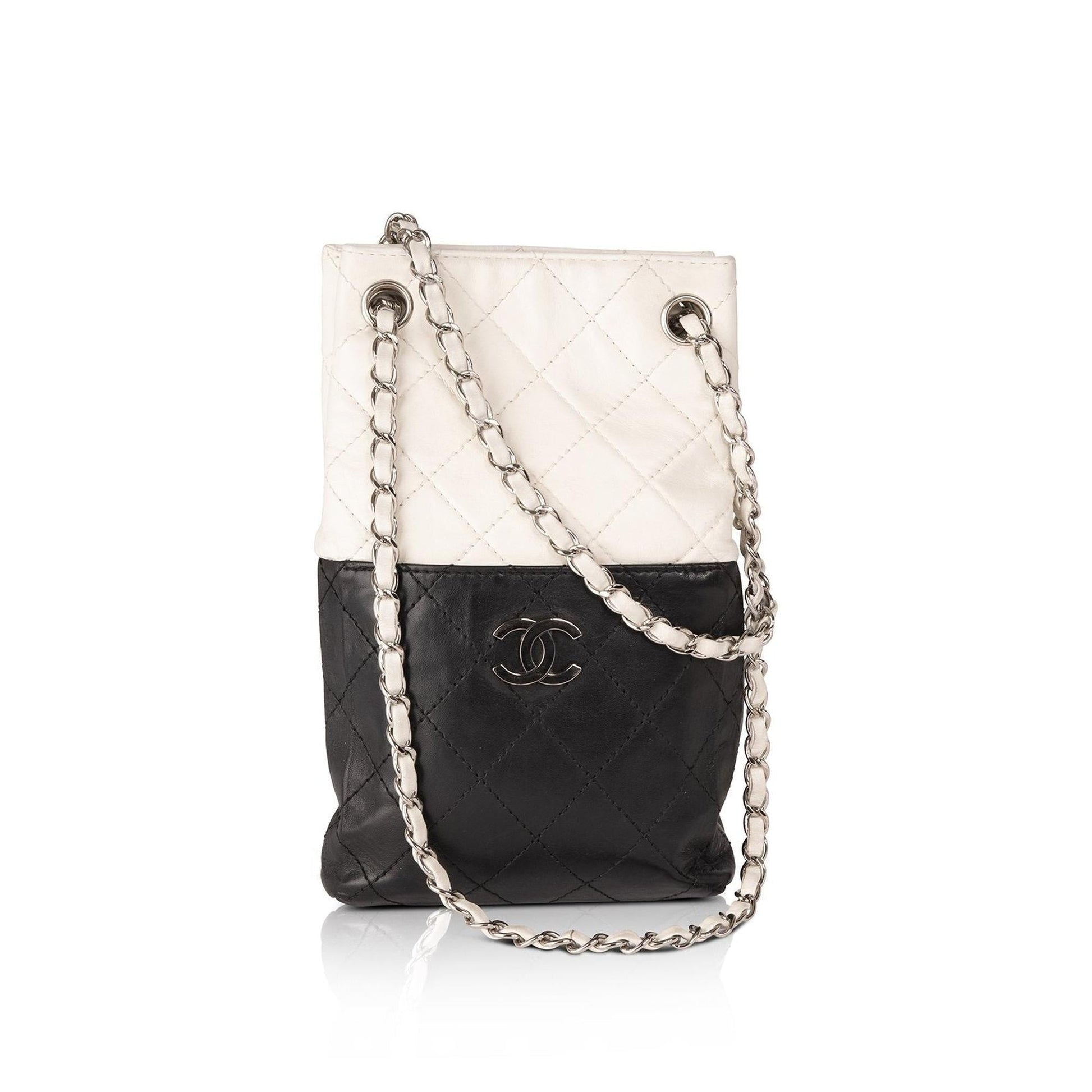 Chanel Quilted Bicolour Vertical Travel Bag