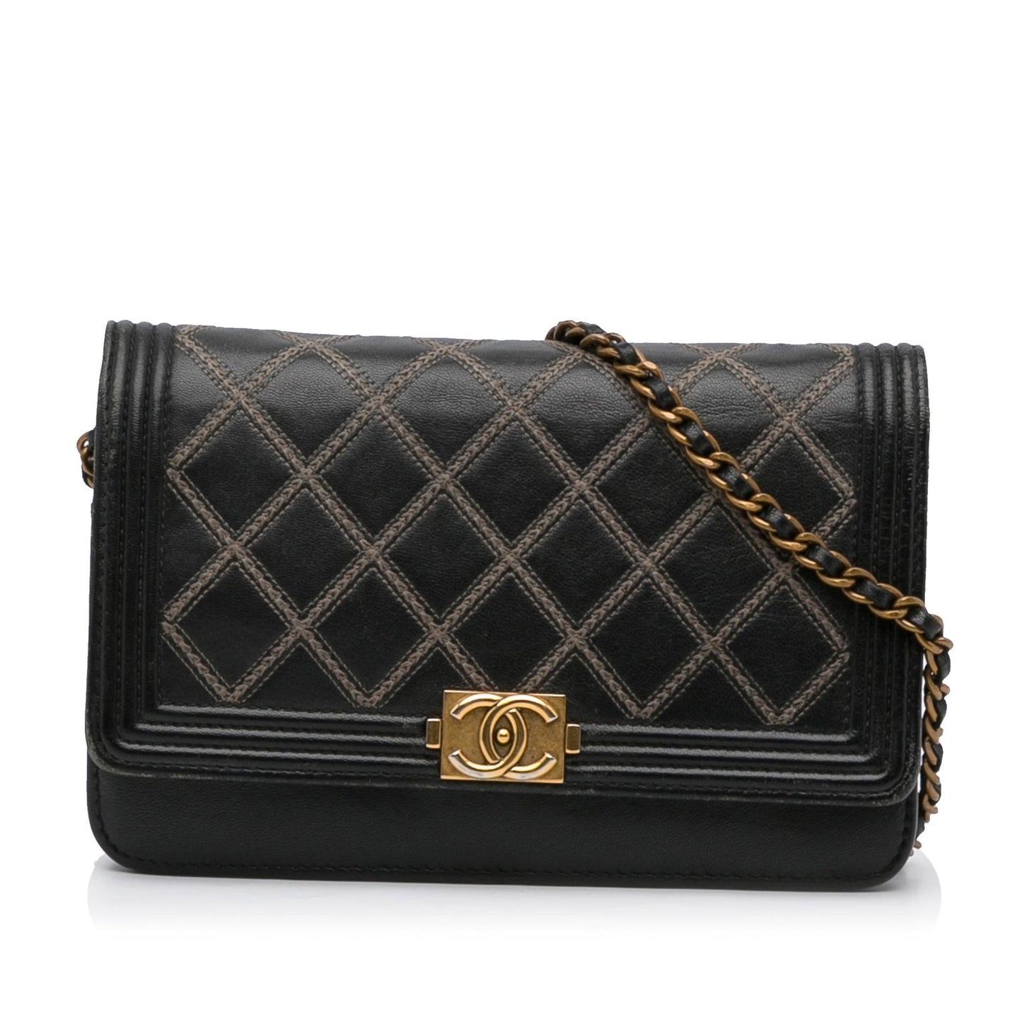 Chanel Quilted Boy On SHG-RWI8Tu Wallet Case