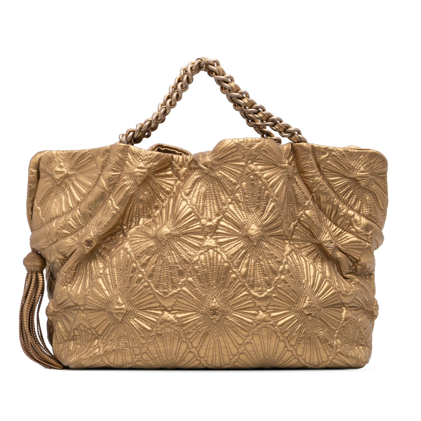Chanel Quilted Calfskin Ca D'Oro Tote Bag