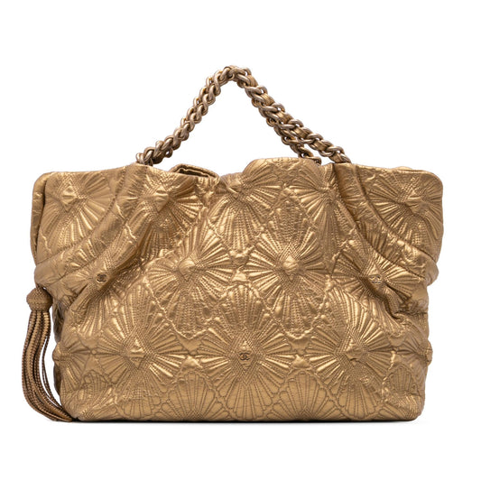 Chanel Quilted Calfskin Ca D'Oro Tote Bag