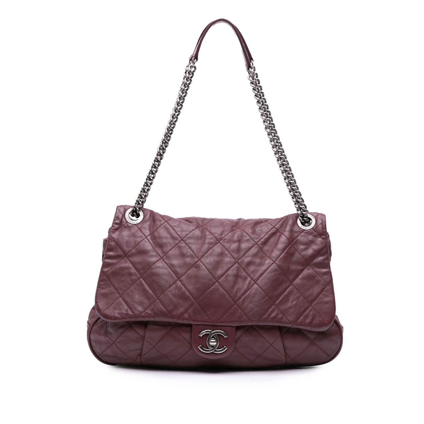 Chanel Quilted Calfskin Coco Pleats Flap Handbag