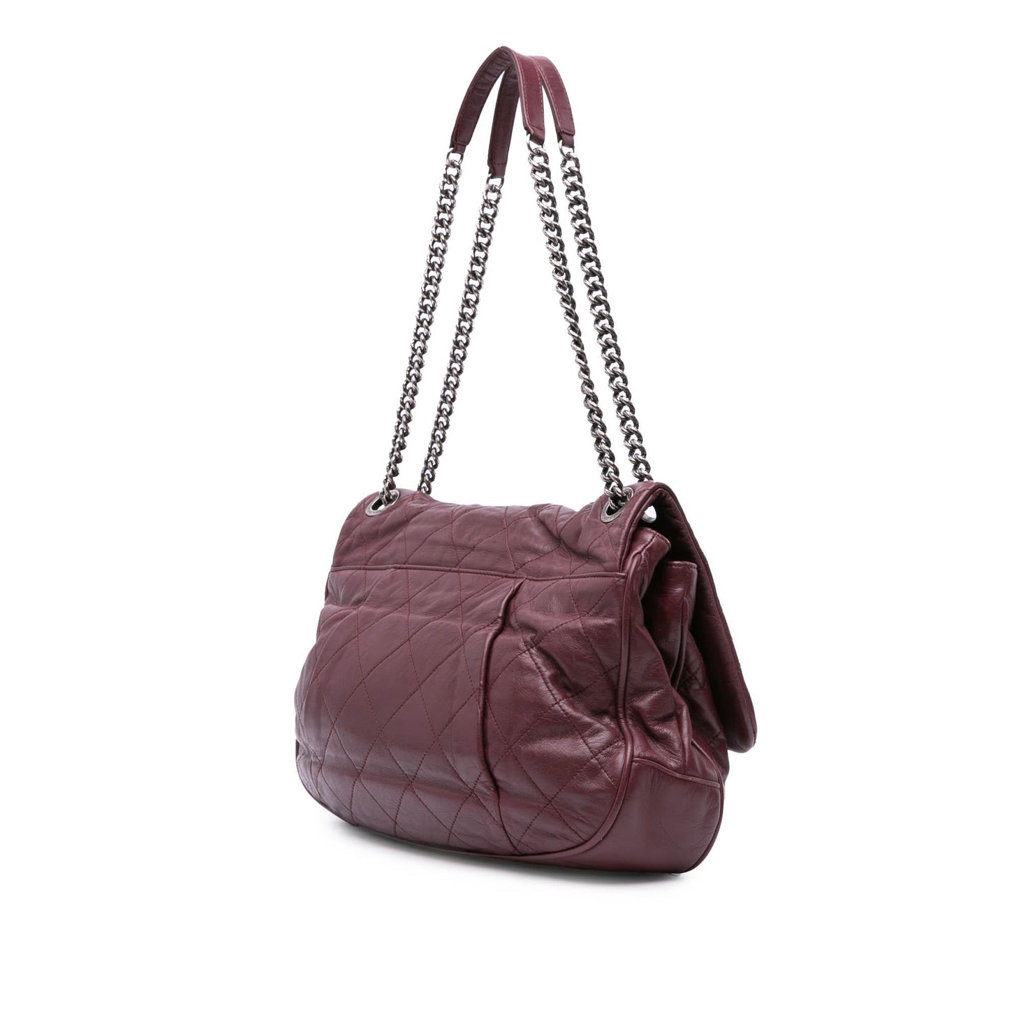 Chanel Quilted Calfskin Coco Pleats Flap Handbag
