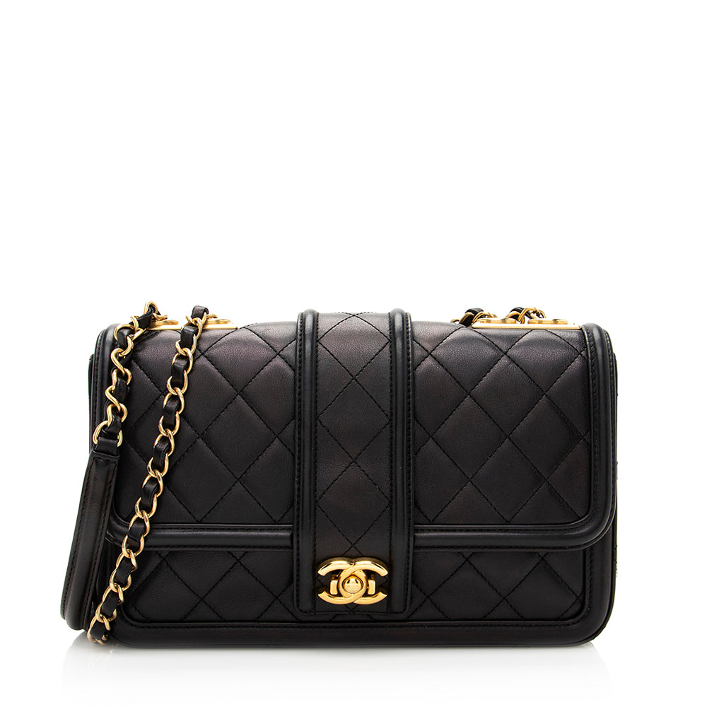 Chanel Quilted Calfskin Elegant Flap SHF Shoulder Bag