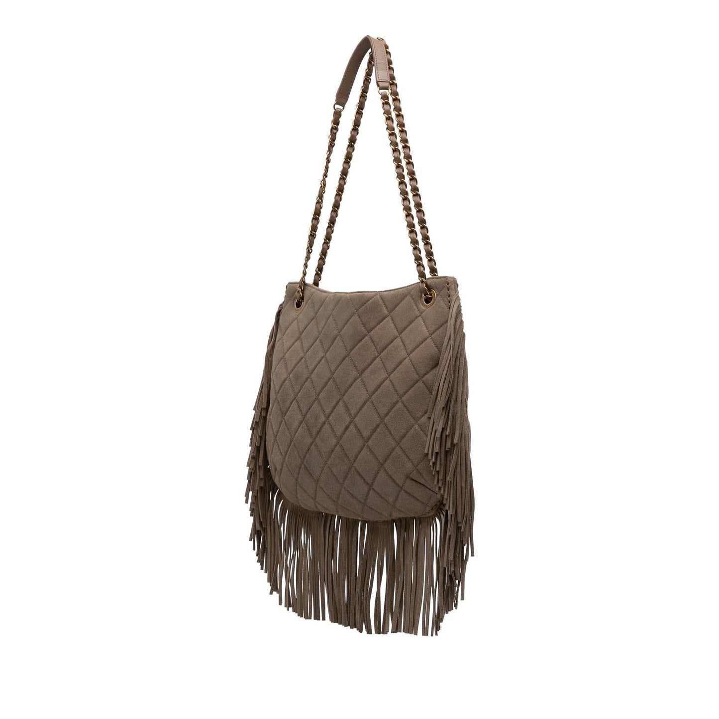 Chanel Quilted Calfskin Into Fringe Hobo Jewelry