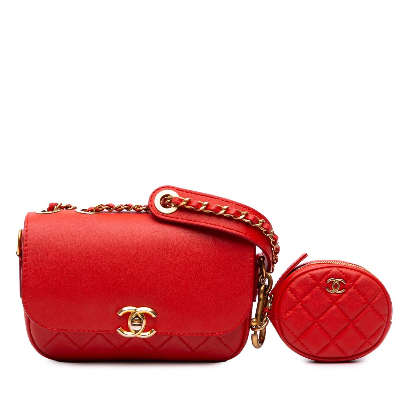 Chanel Quilted Calfskin Multi Pouching Flap Handbag