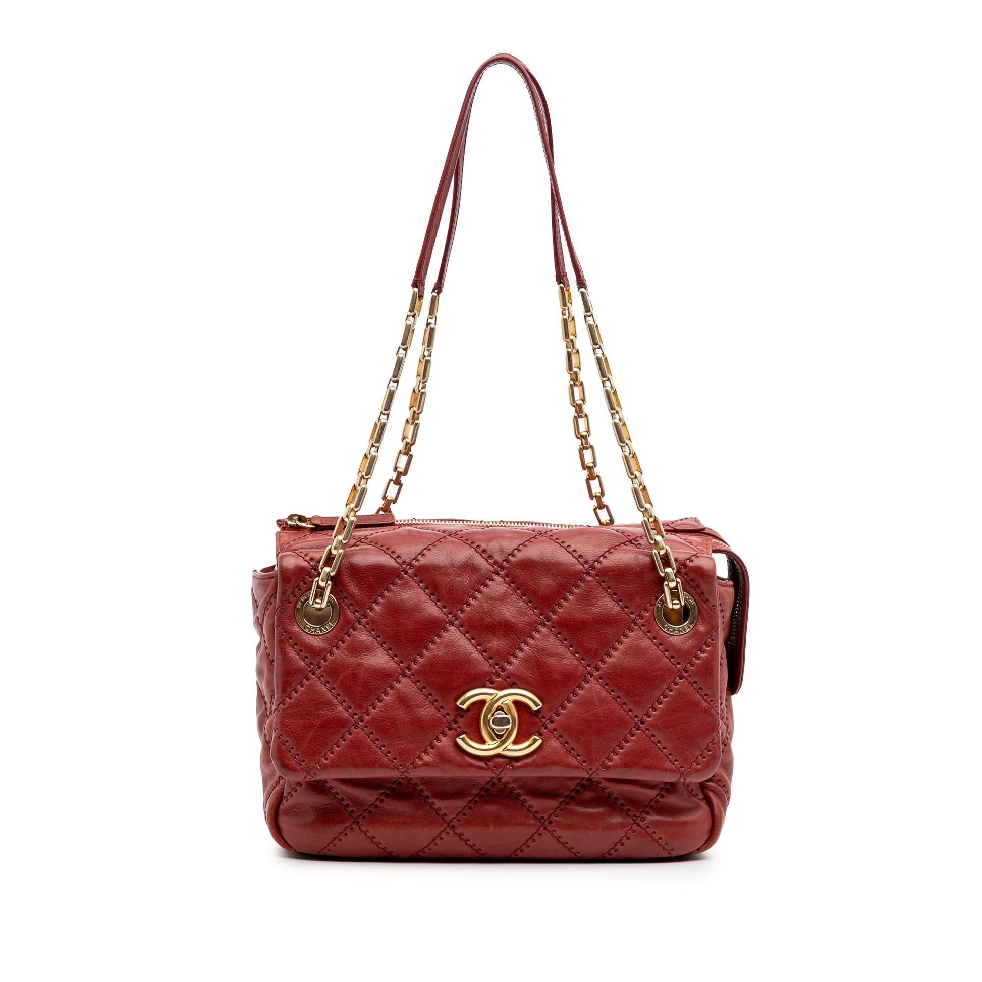 Chanel Quilted Calfskin Retro Camera Flap Handbag