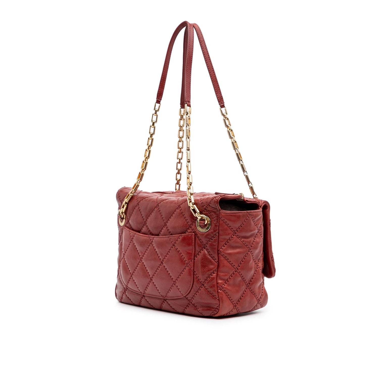 Chanel Quilted Calfskin Retro Camera Flap Handbag