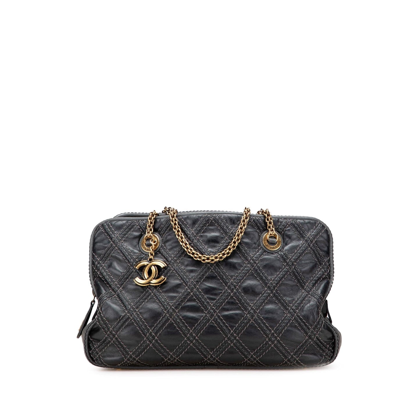 Chanel Quilted Calfskin Stitch Triptych Shoulder Bag Bag 1