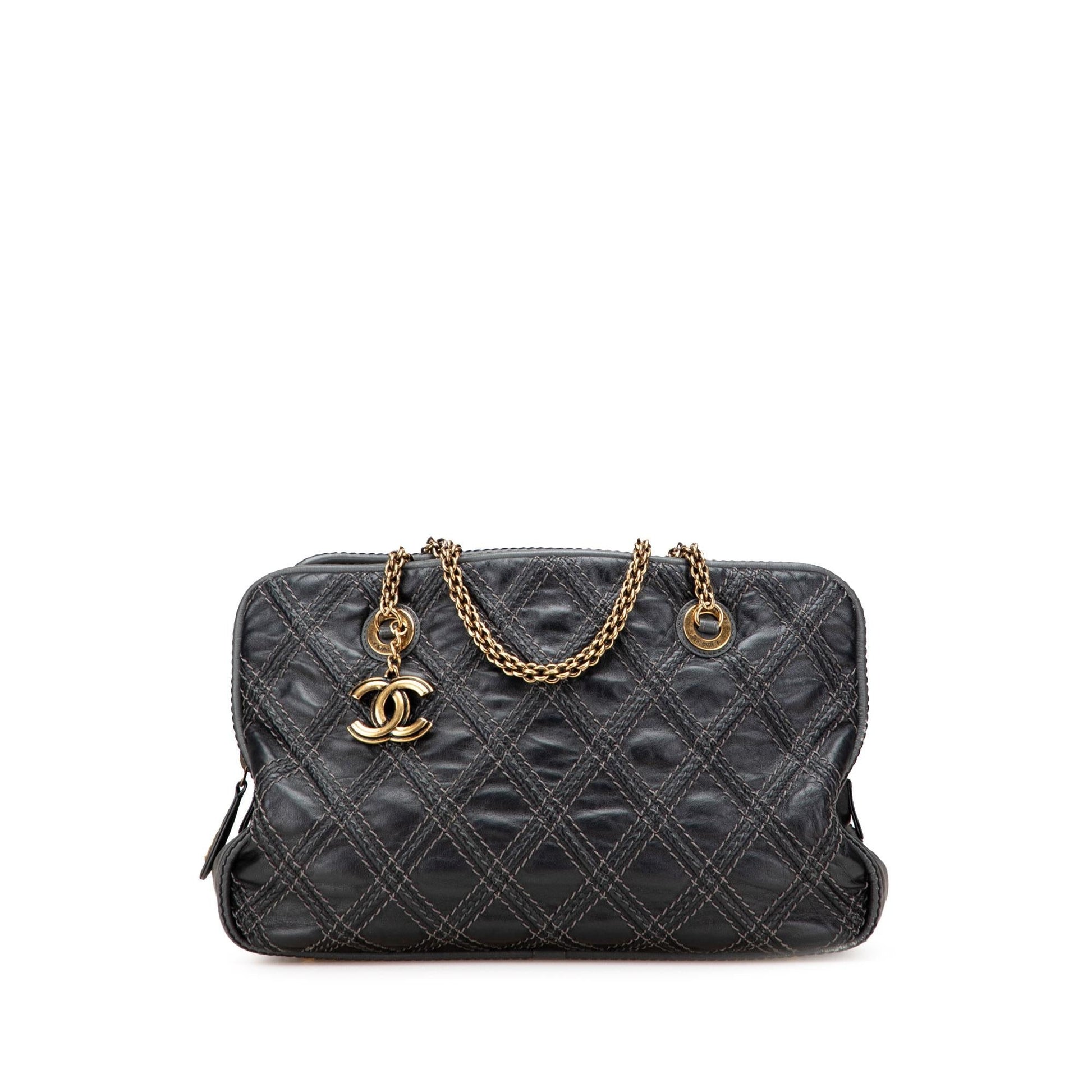 Chanel Quilted Calfskin Stitch Triptych Shoulder Bag Bag 1