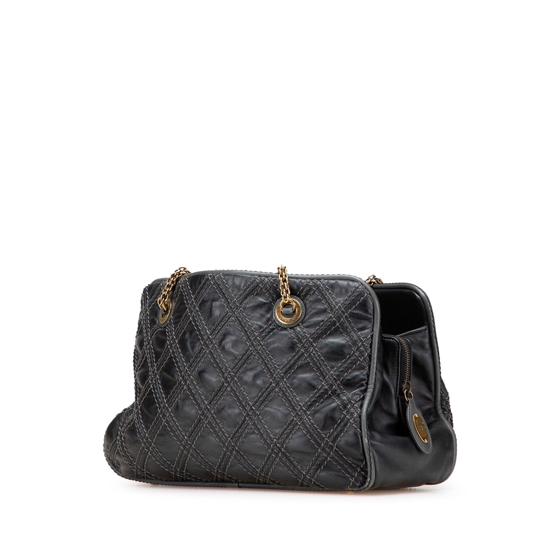 Chanel Quilted Calfskin Stitch Triptych Shoulder Bag Bag 1