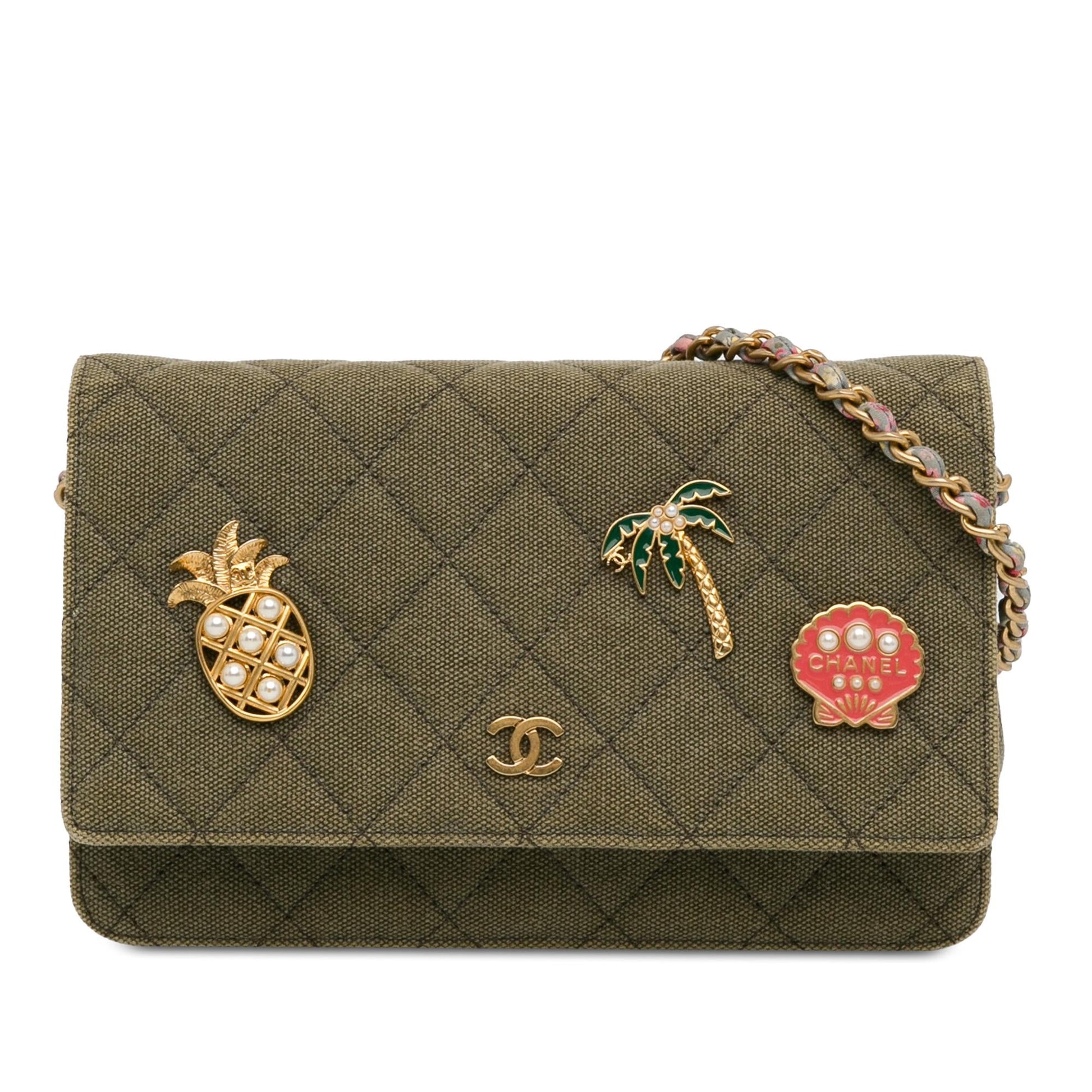 Chanel Quilted Coco Cuba Charms On SHG-iFwSQ5 Canvas Key Chain