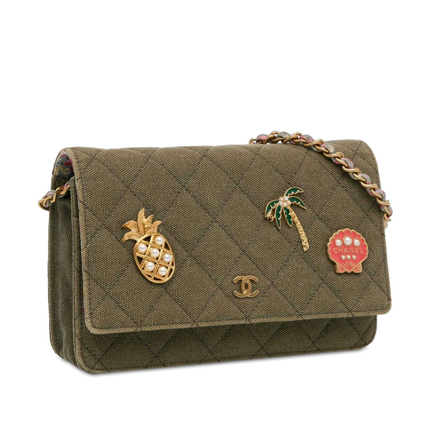 Chanel Quilted Coco Cuba Charms On SHG-iFwSQ5 Canvas Key Chain