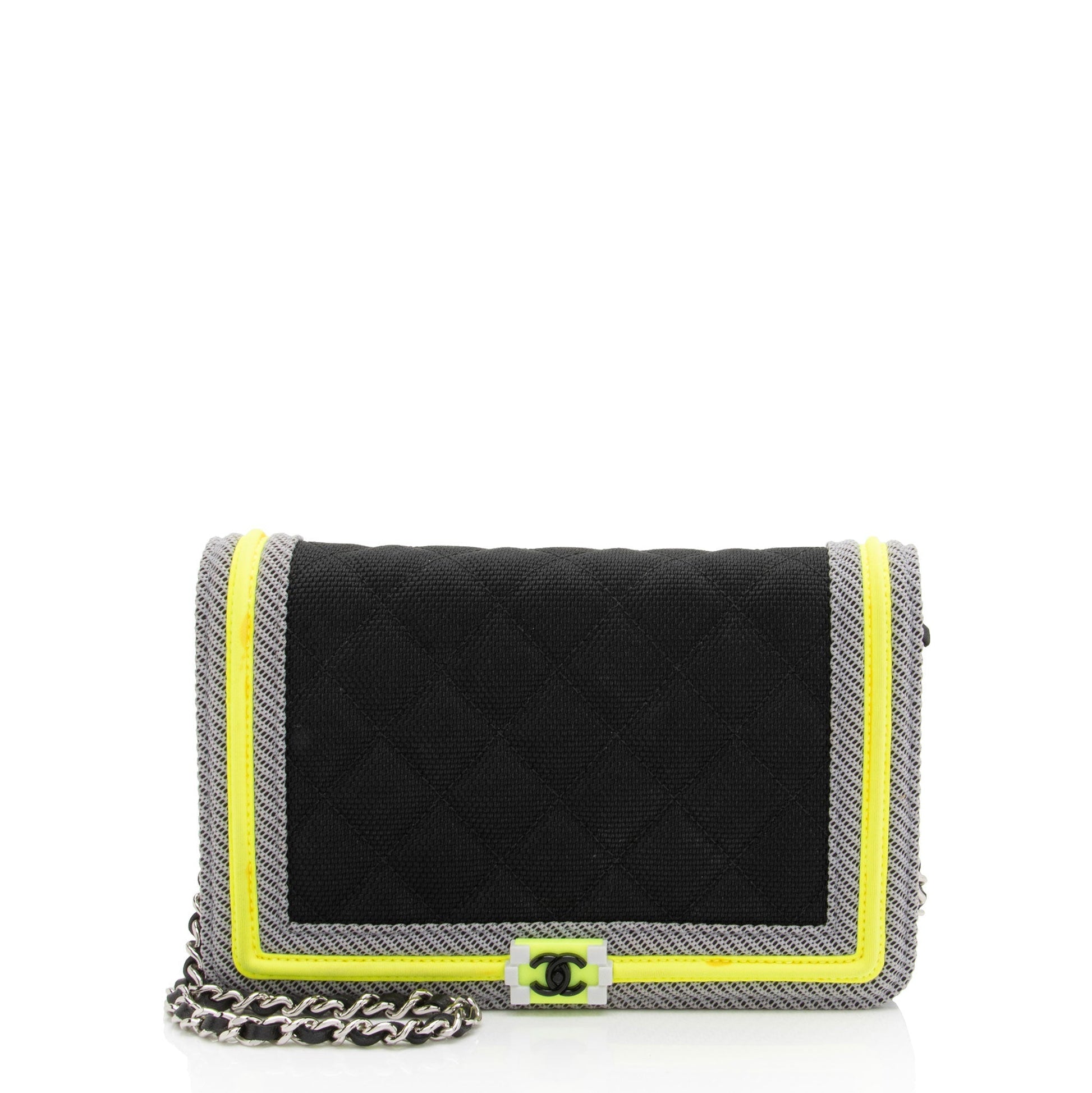 Chanel Quilted Fluo Boy on SHF-jXYUuG Canvas Wallet Case