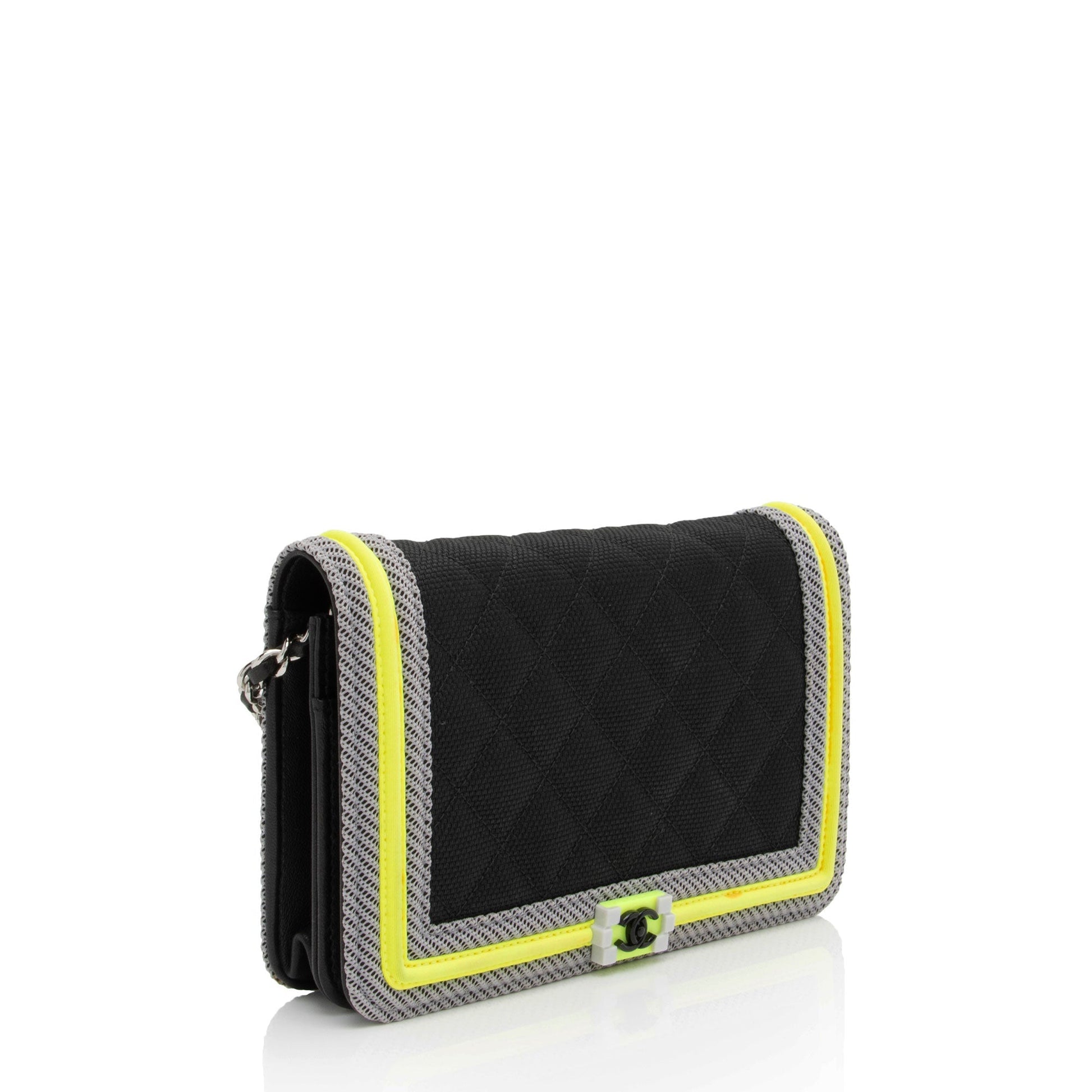 Chanel Quilted Fluo Boy on SHF-jXYUuG Canvas Wallet Case