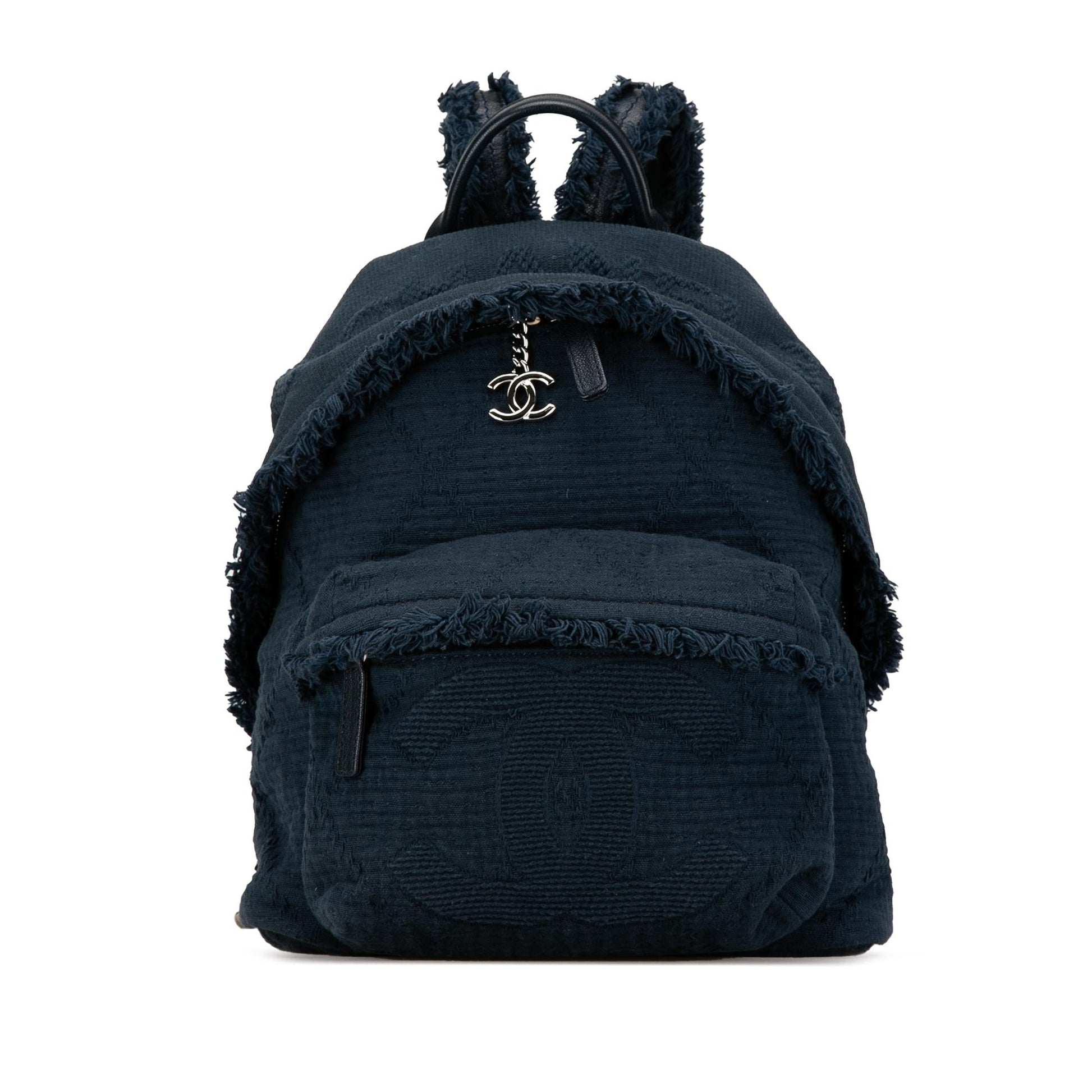 Chanel Quilted Front Pocket Fringe Backpack SHG-TTlICg Canvas Jewelry
