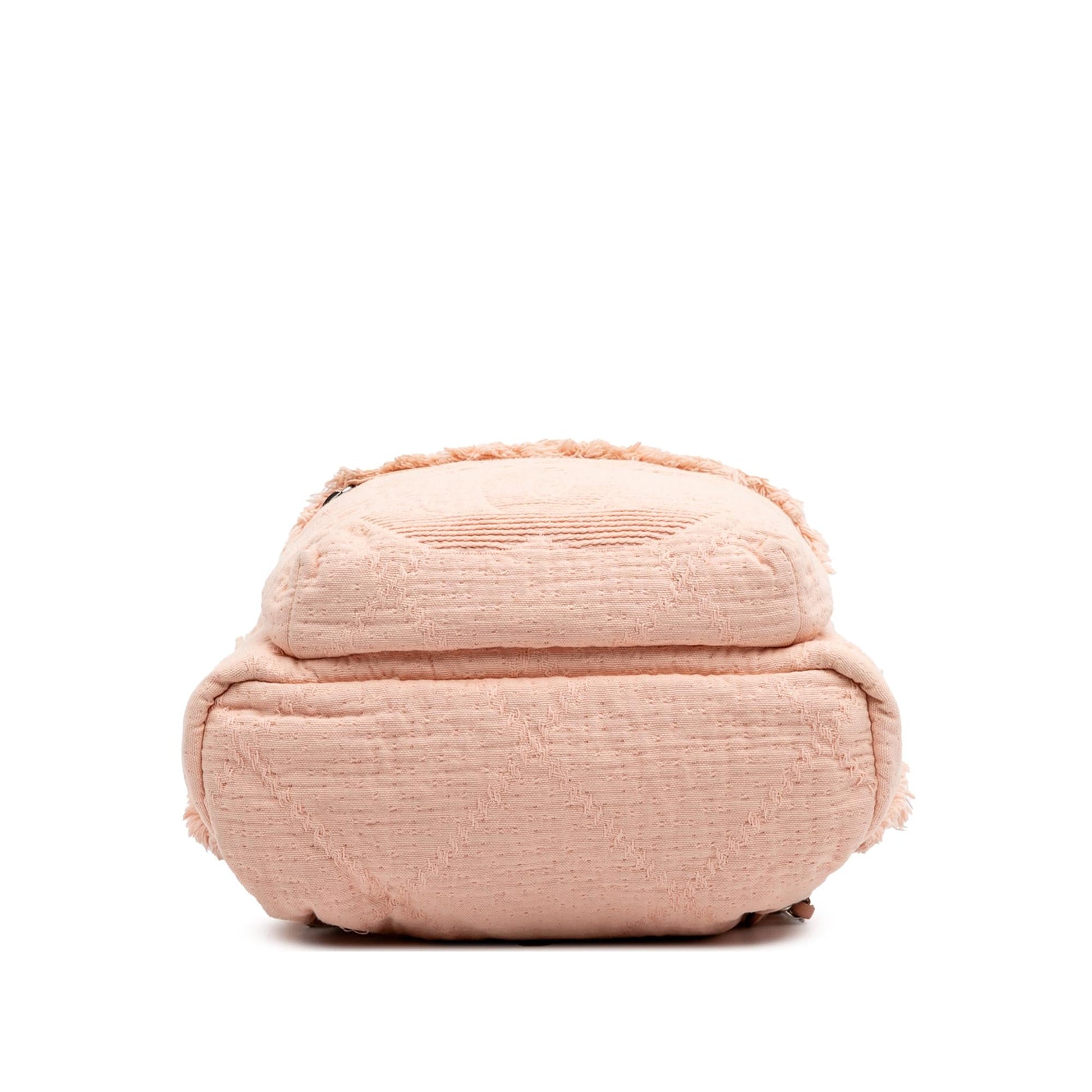 Chanel Quilted Front Pocket Fringe Backpack Canvas Jewelry