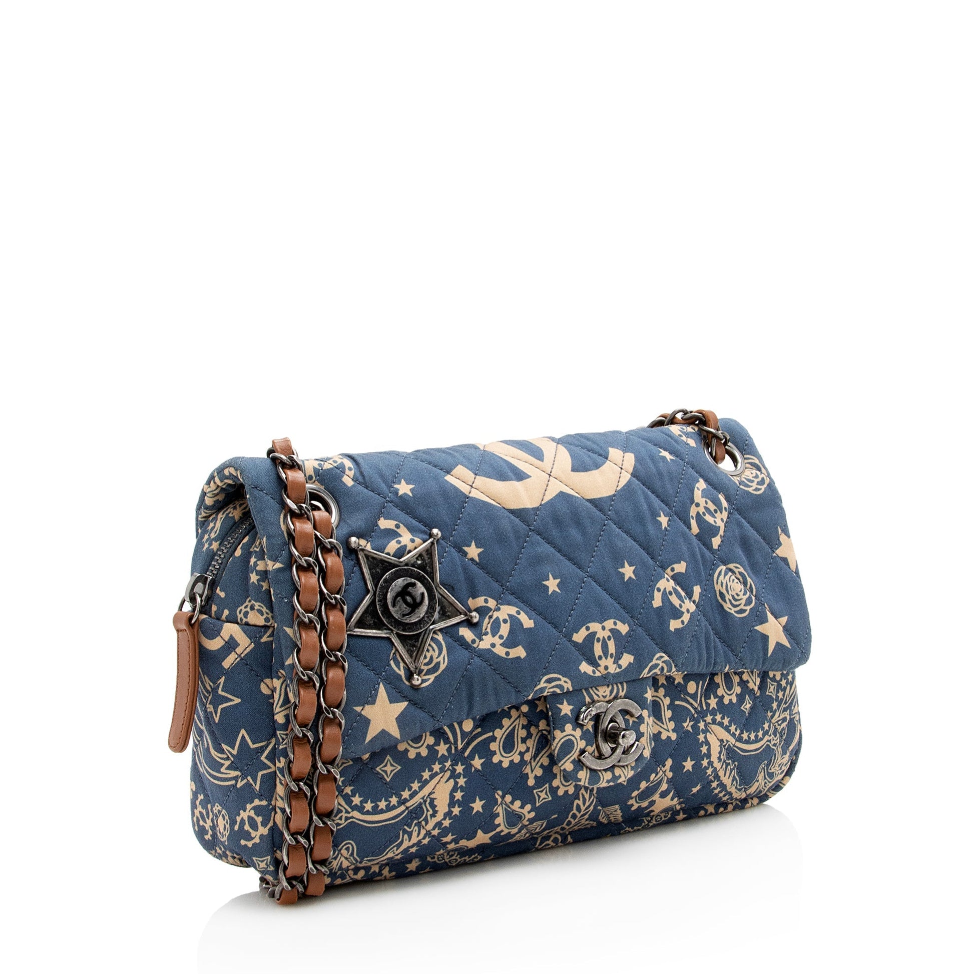 Chanel Quilted Paris-Dallas Bandana Flap SHF Canvas Shoulder Bag