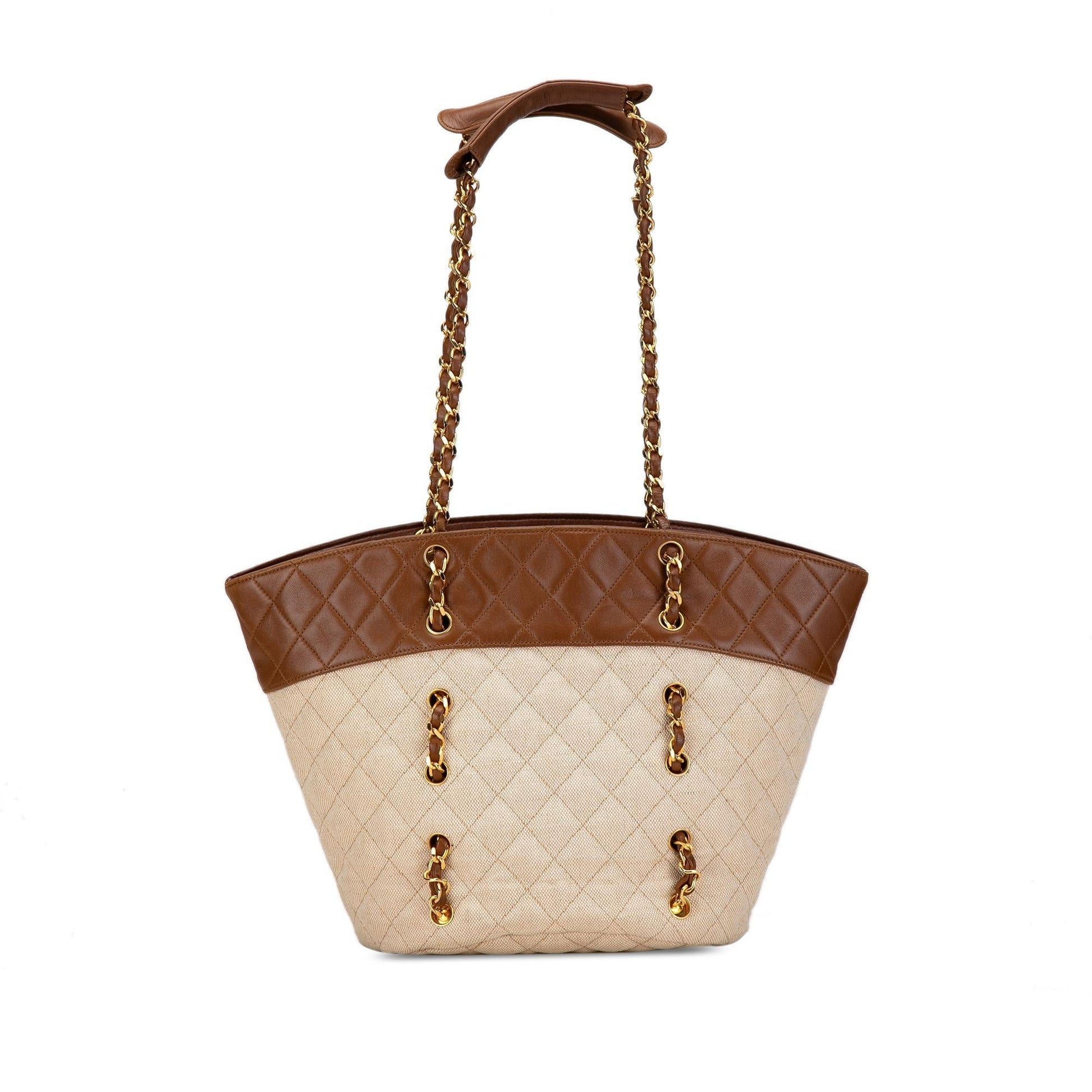 Chanel Quilted Lambskin SHG-Tg66mu Canvas Tote Bag
