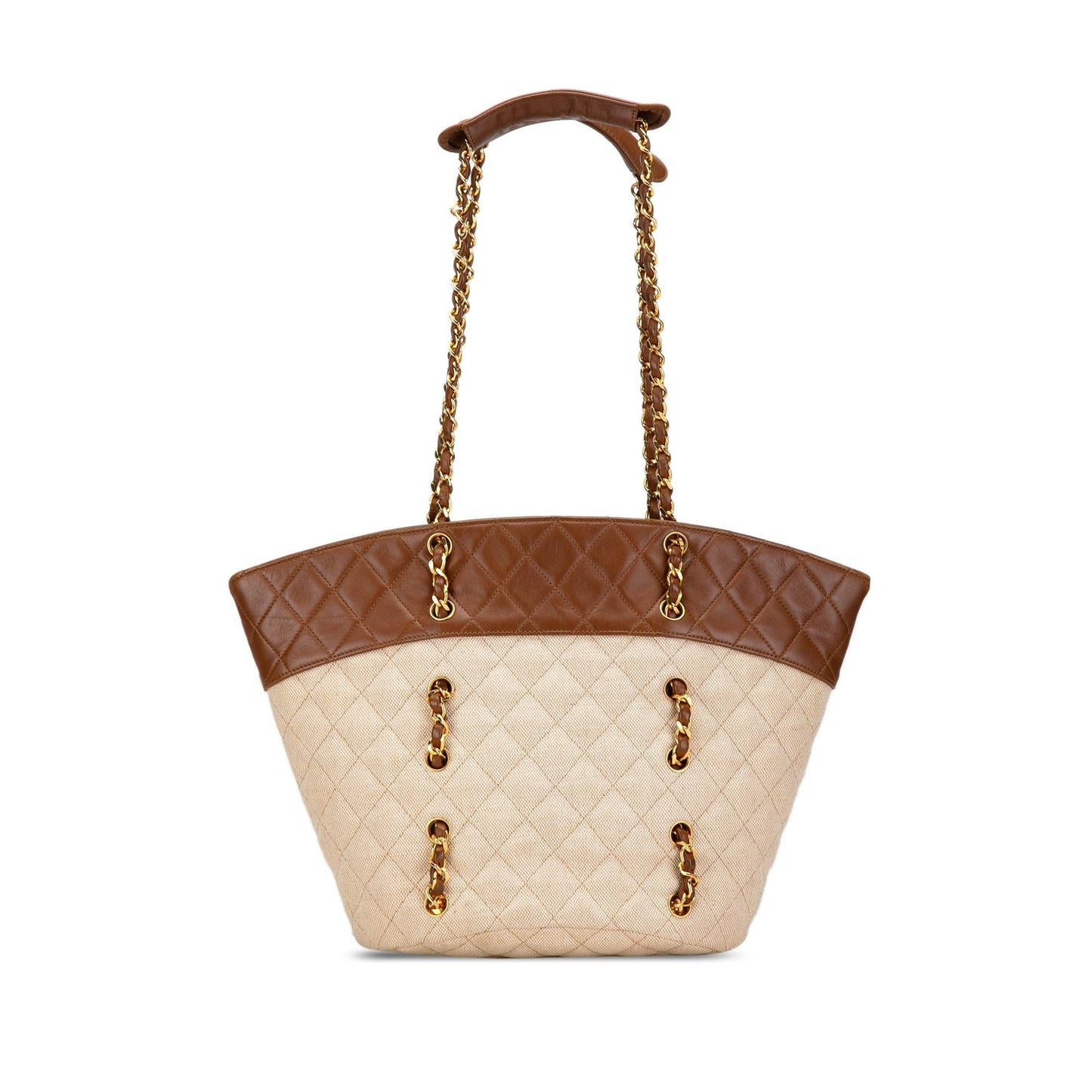 Chanel Quilted Lambskin SHG-Tg66mu Canvas Tote Bag