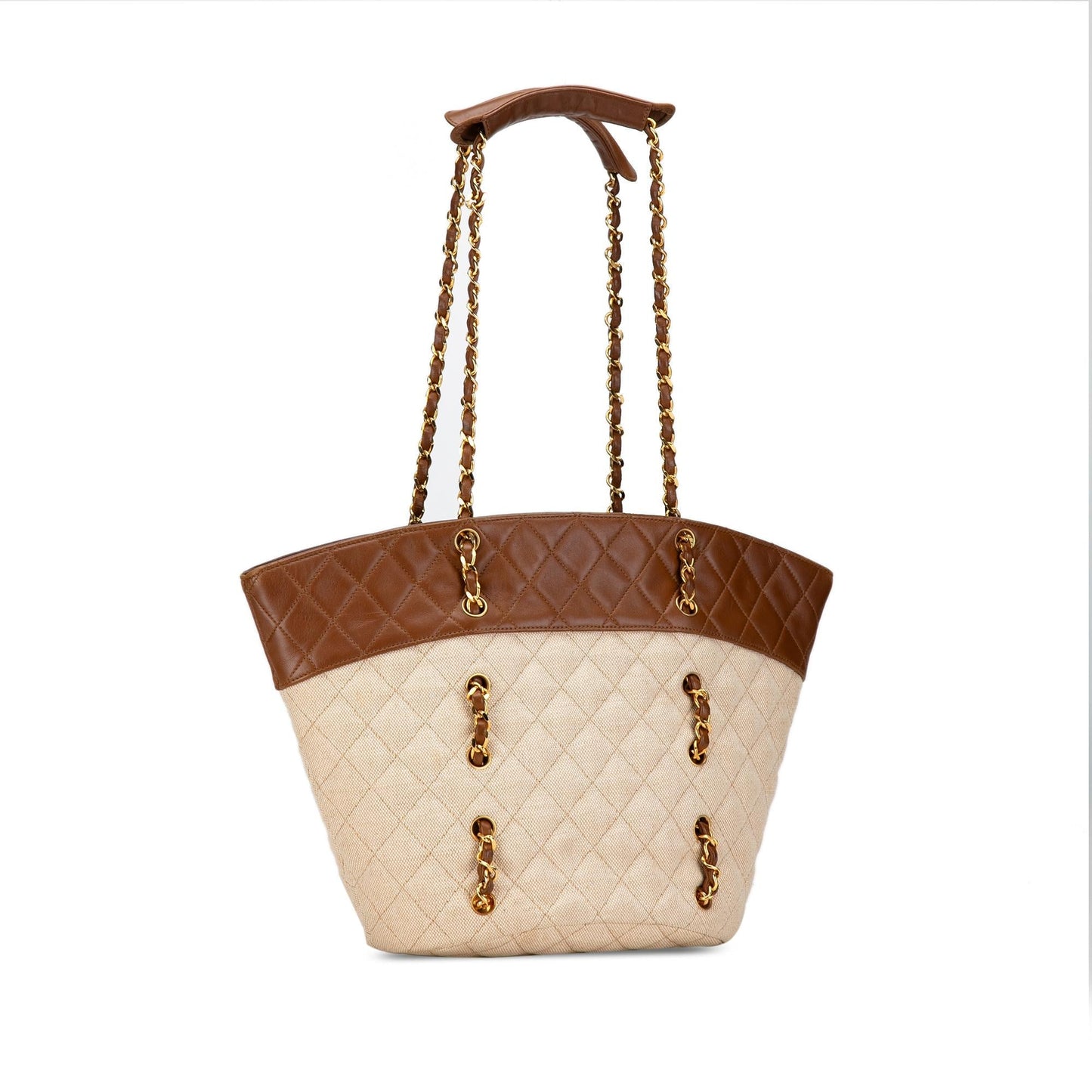 Chanel Quilted Lambskin SHG-Tg66mu Canvas Tote Bag