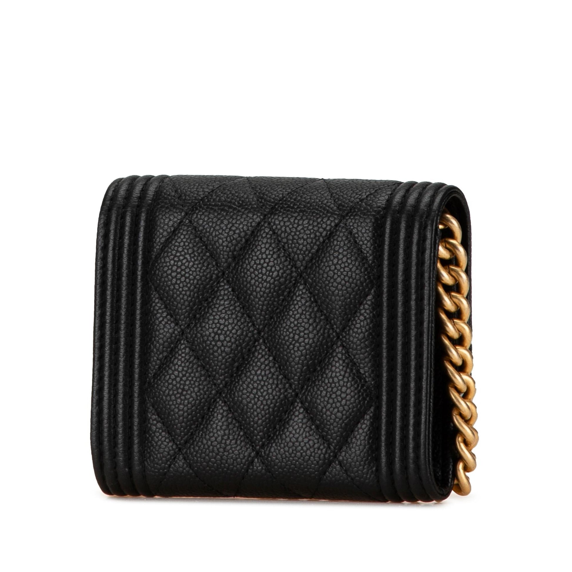 Chanel Quilted Caviar Boy Card Holder SHG-VMUxwq Wallet Case