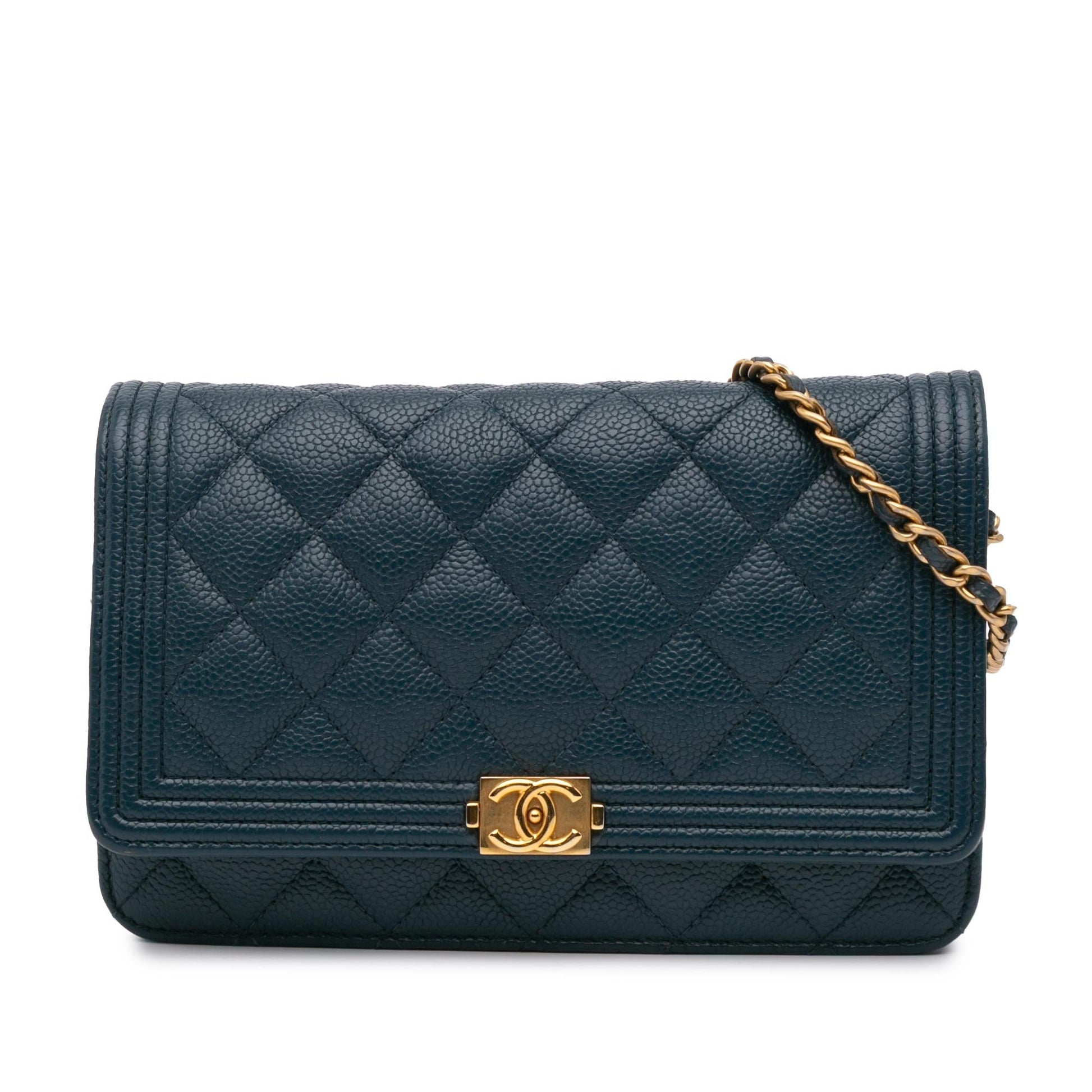 Chanel Quilted Caviar Boy on Wallet Case