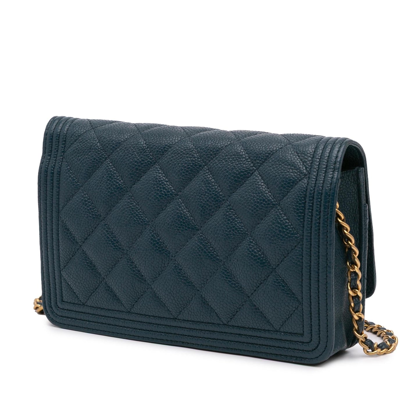 Chanel Quilted Caviar Boy on Wallet Case