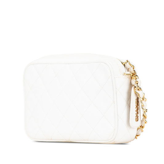 Chanel Quilted Caviar CC Camera Crossbody Bag
