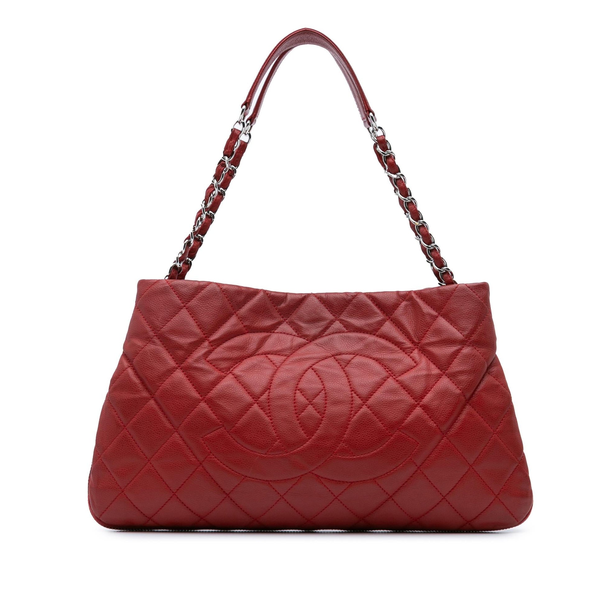 Chanel Quilted Caviar Expandable Zip Tote Bag