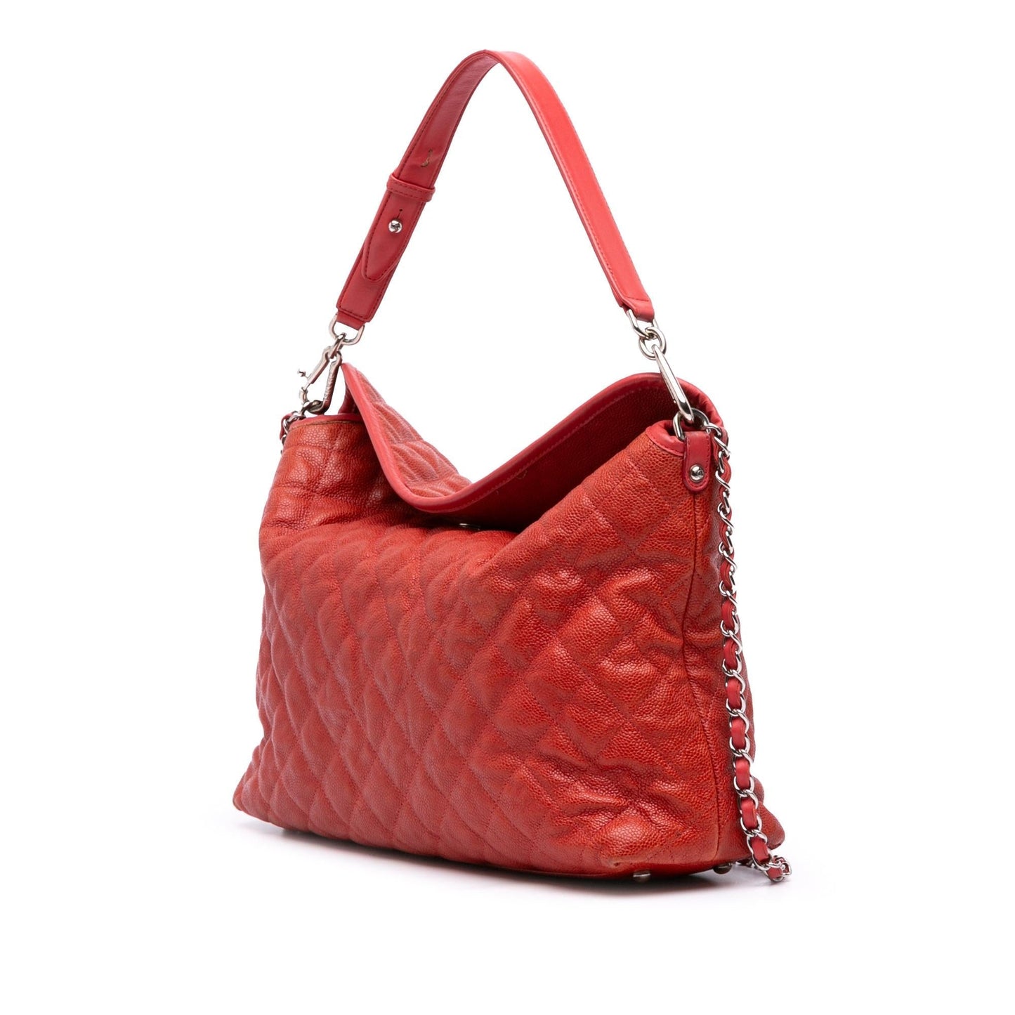 Chanel Quilted Caviar French Riviera Hobo Shoulder Bag