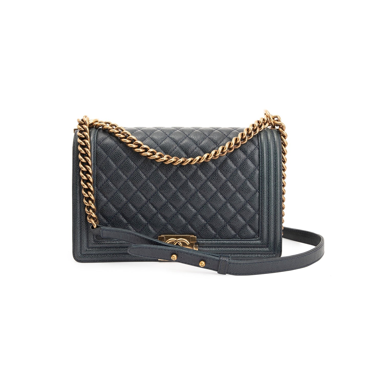 Chanel Quilted Caviar Boy Travel Bag