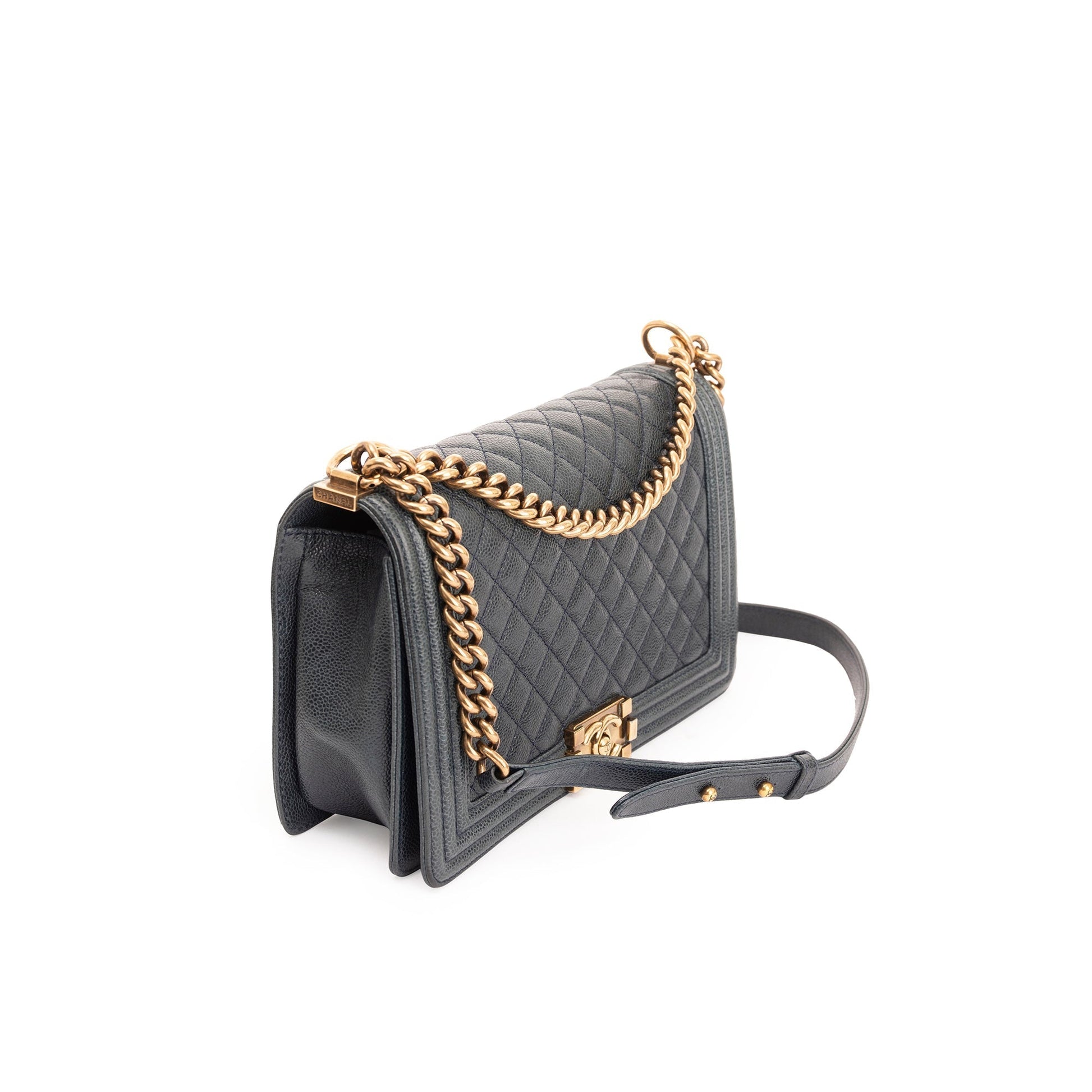 Chanel Quilted Caviar Boy Travel Bag