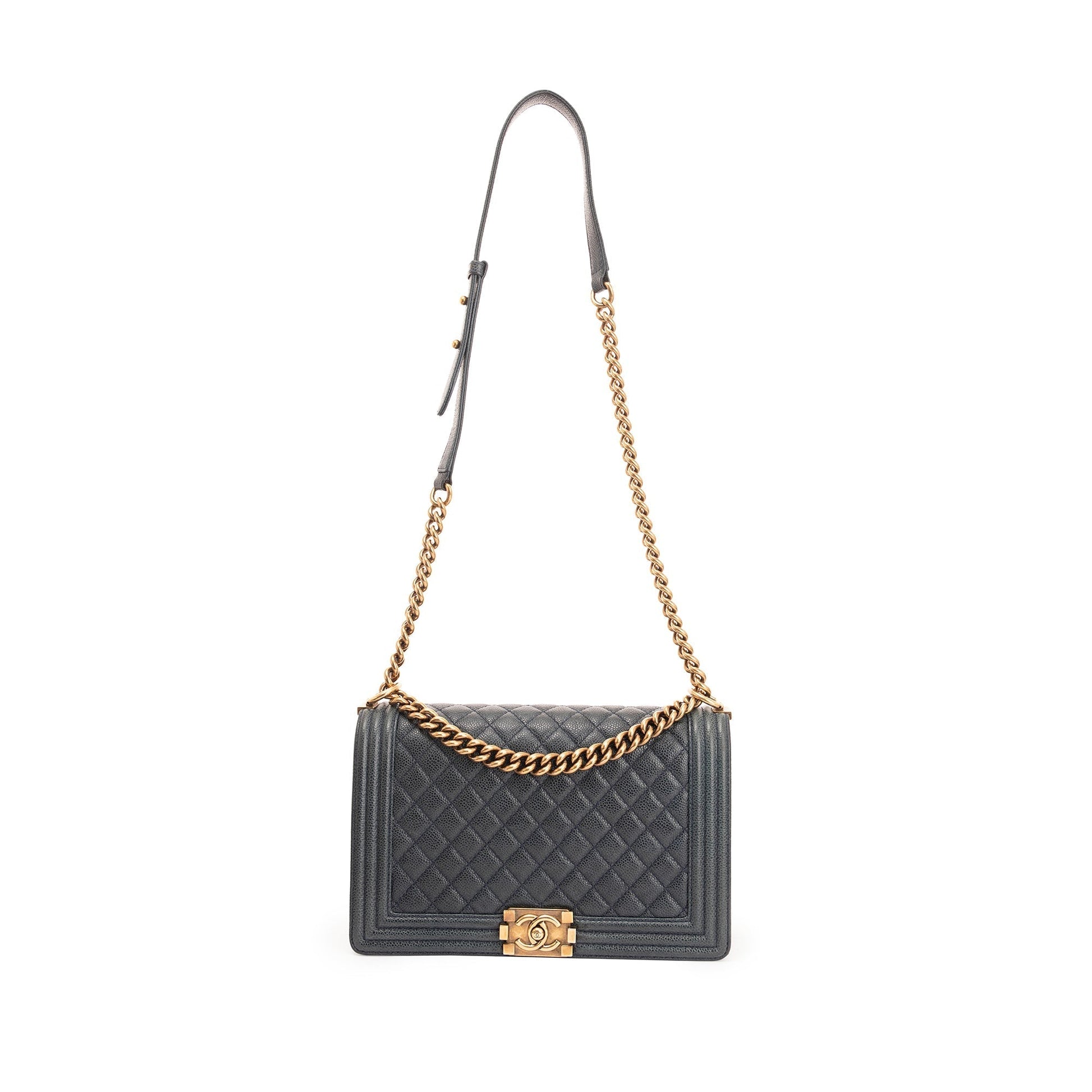 Chanel Quilted Caviar Boy Travel Bag